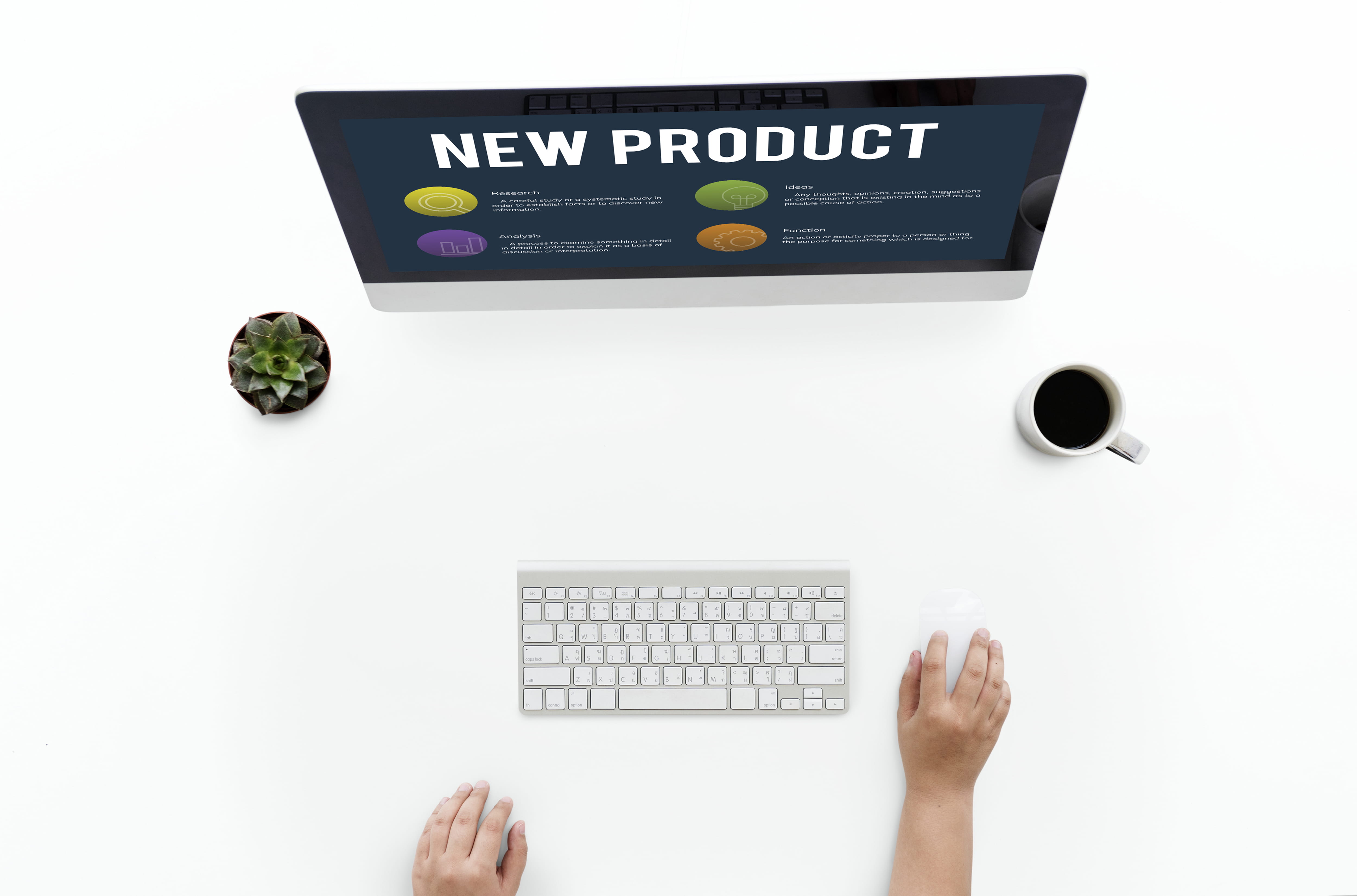 hands, magic mouse, product, office, using, hand, computer keyboard, cup, white table, studio shot, new, business, one person, devices, desk, displaying, HD Wallpaper