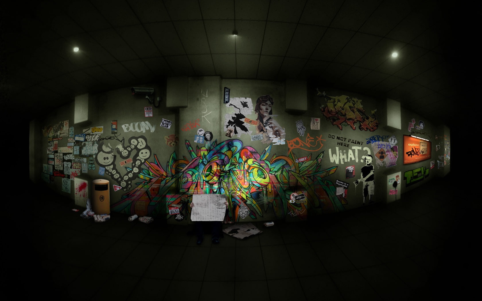 720P, abstract, people, graffiti, words, art, symbols, colorful, HD Wallpaper