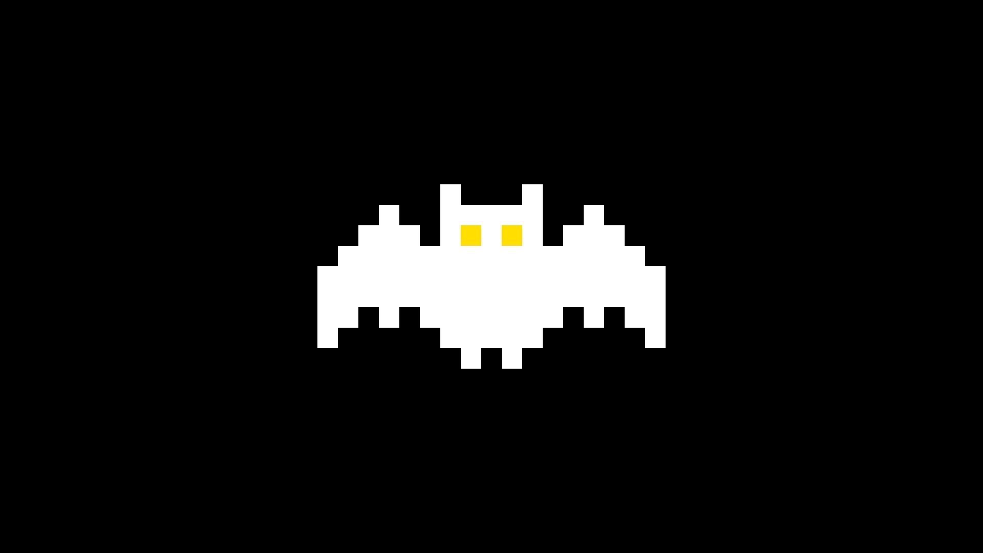 pixel art, copy space, cut out, bats, black background, no people, studio shot, 1080P, close-up, creativity, indoors, still life, reminder, pixels, pattern, HD Wallpaper