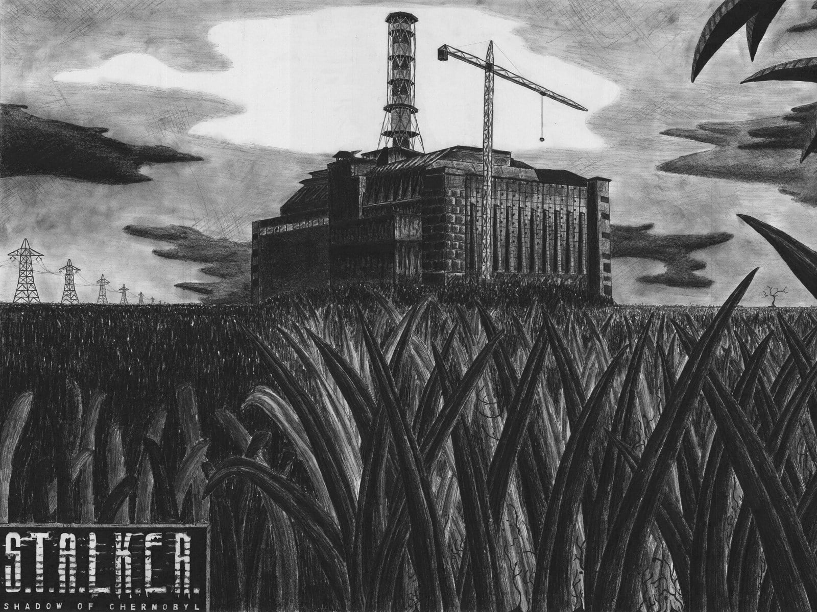 plant, tower, painting, uK, Stalker, england, religion, tall - high, office building exterior, visual Art, skyscraper, cloud - sky, city, no people, travel destinations, HD Wallpaper