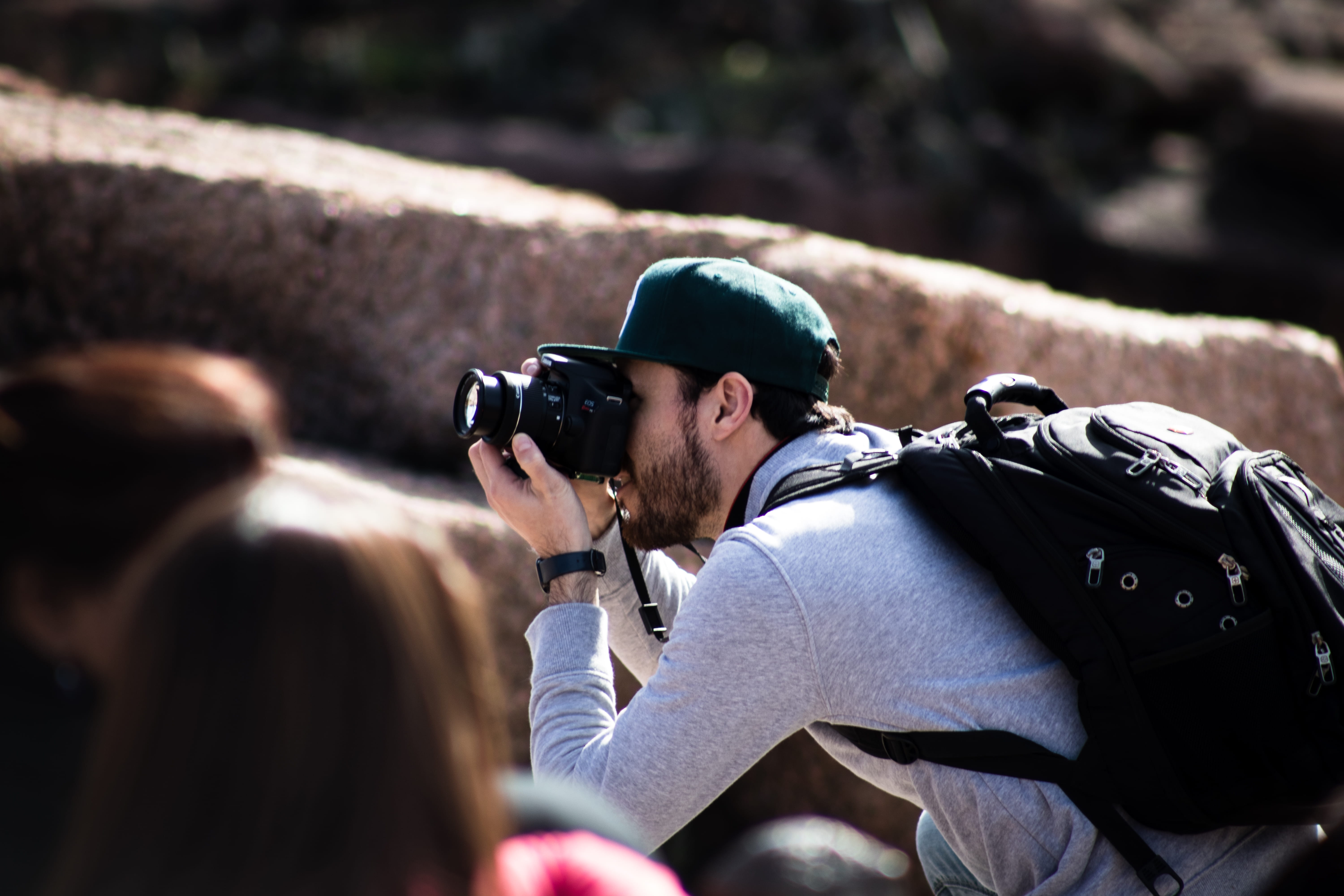 photography themes, paparazzi, electronics, young adult, slr camera, condor, group of people, animal, men, day, waterfowl, human, man, beside, adult, enchanted rock, HD Wallpaper