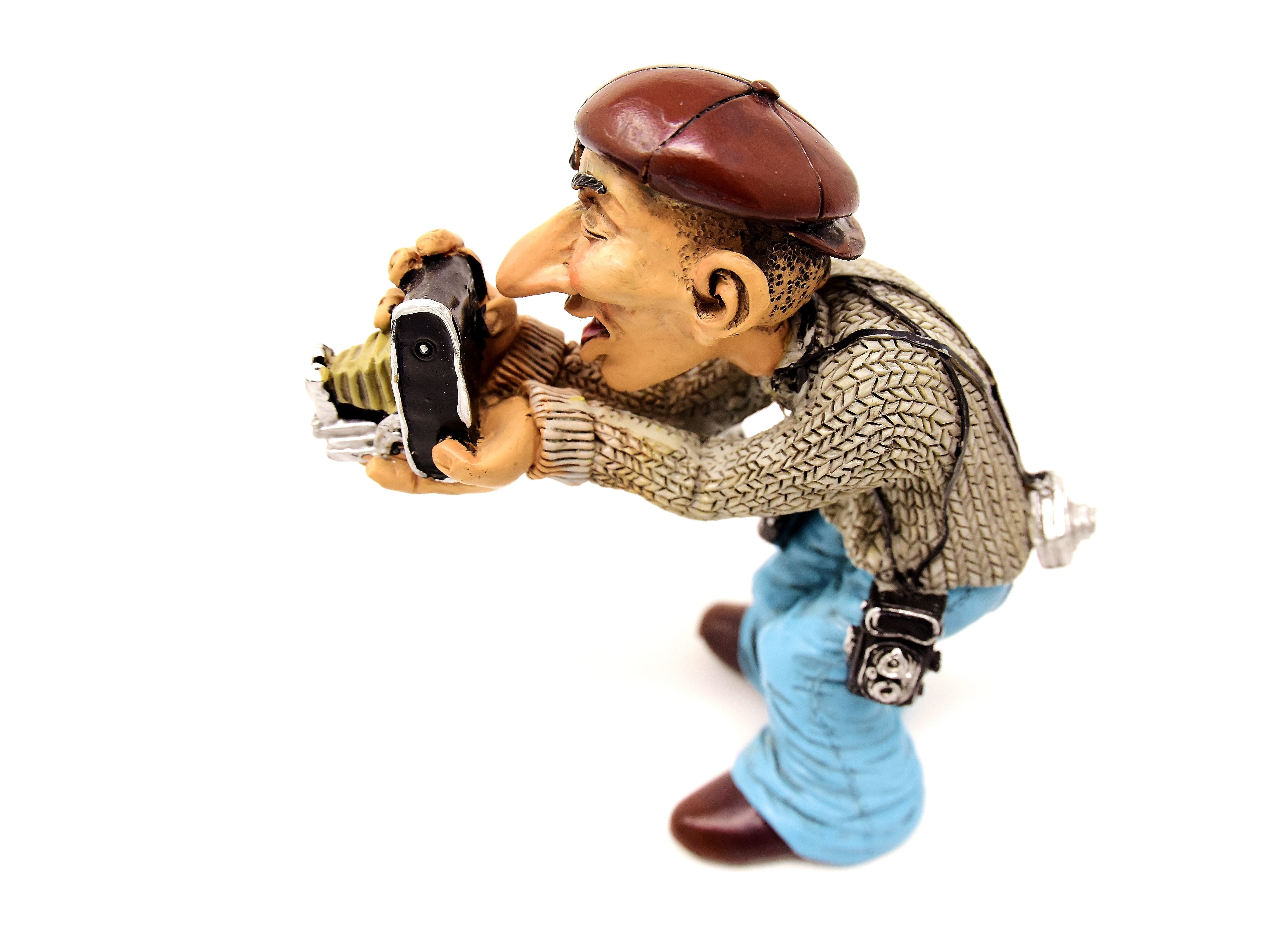 filming, mid adult, camera - photographic equipment, funny, photographing, figure, digital camera, photography, blue, side view, tourist, full length, activity, HD Wallpaper