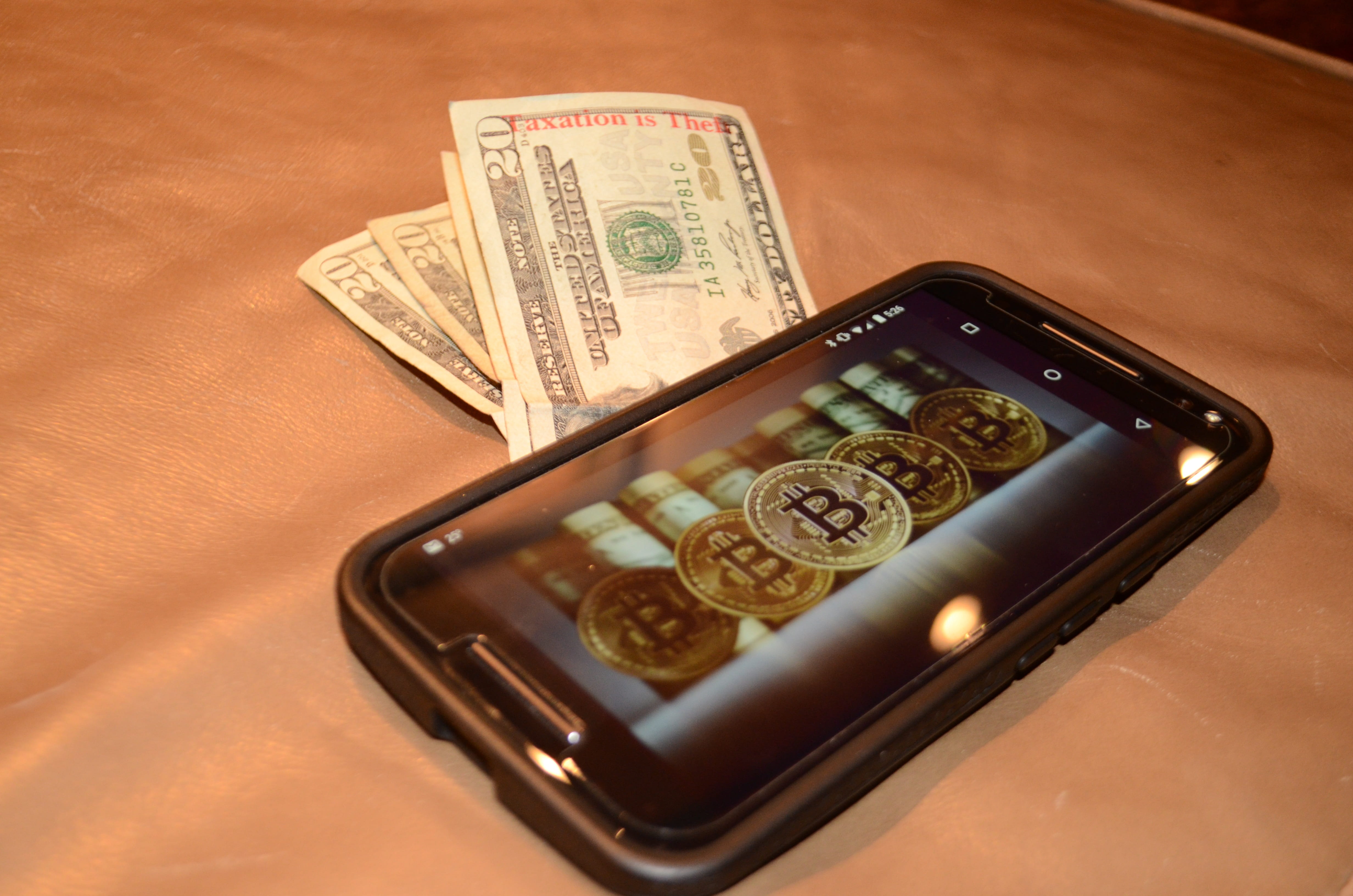 dollar, currency, 4K, Taxation Is Theft, representation, dollar sign, table, time, no People, communication, luxury, high angle view, Bitcoin, taxation, HD Wallpaper