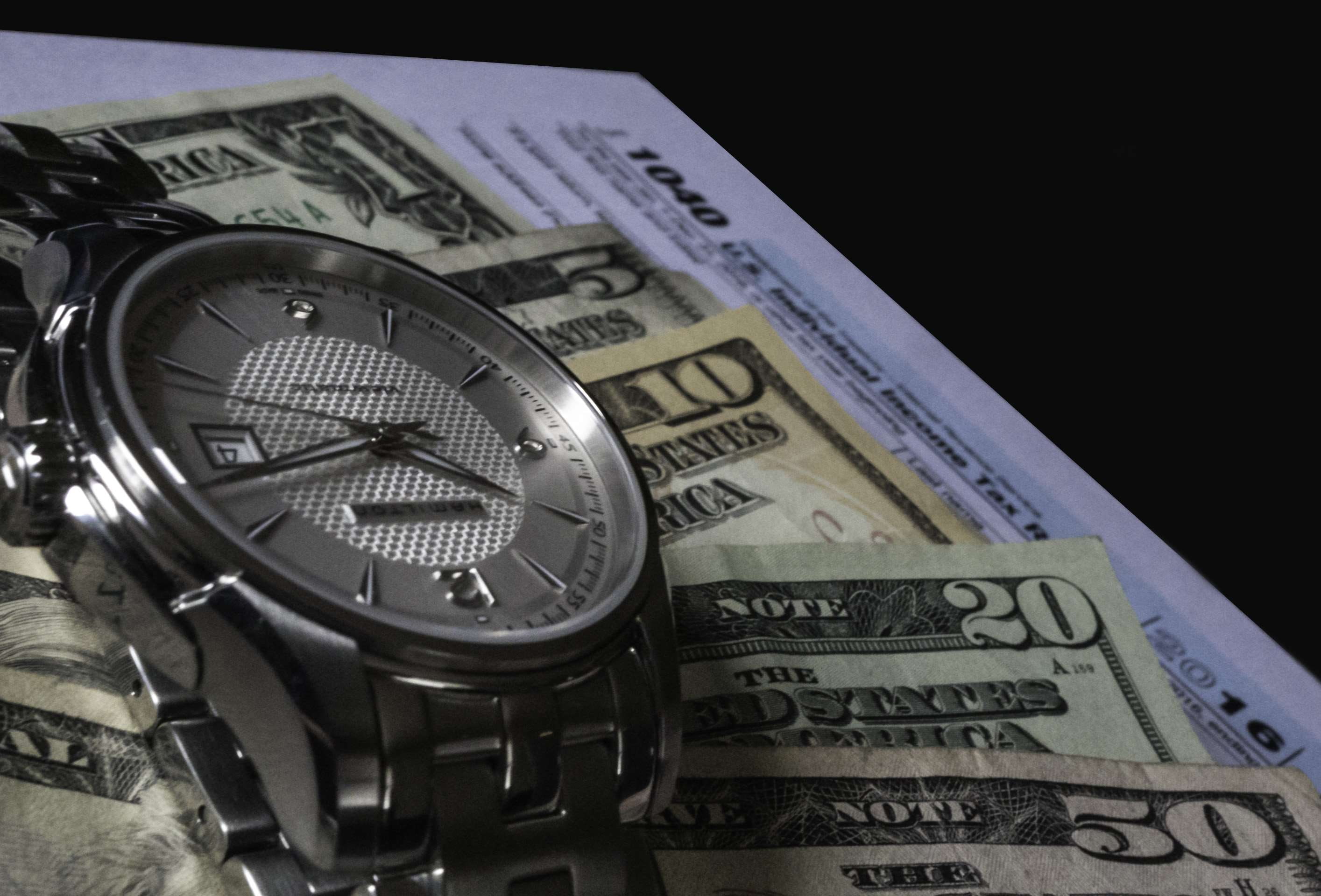 studio shot, united states, black background, time, business, aggression, text, indoors, bills, savings, money, consumerism, investment, close-up, colored background, HD Wallpaper