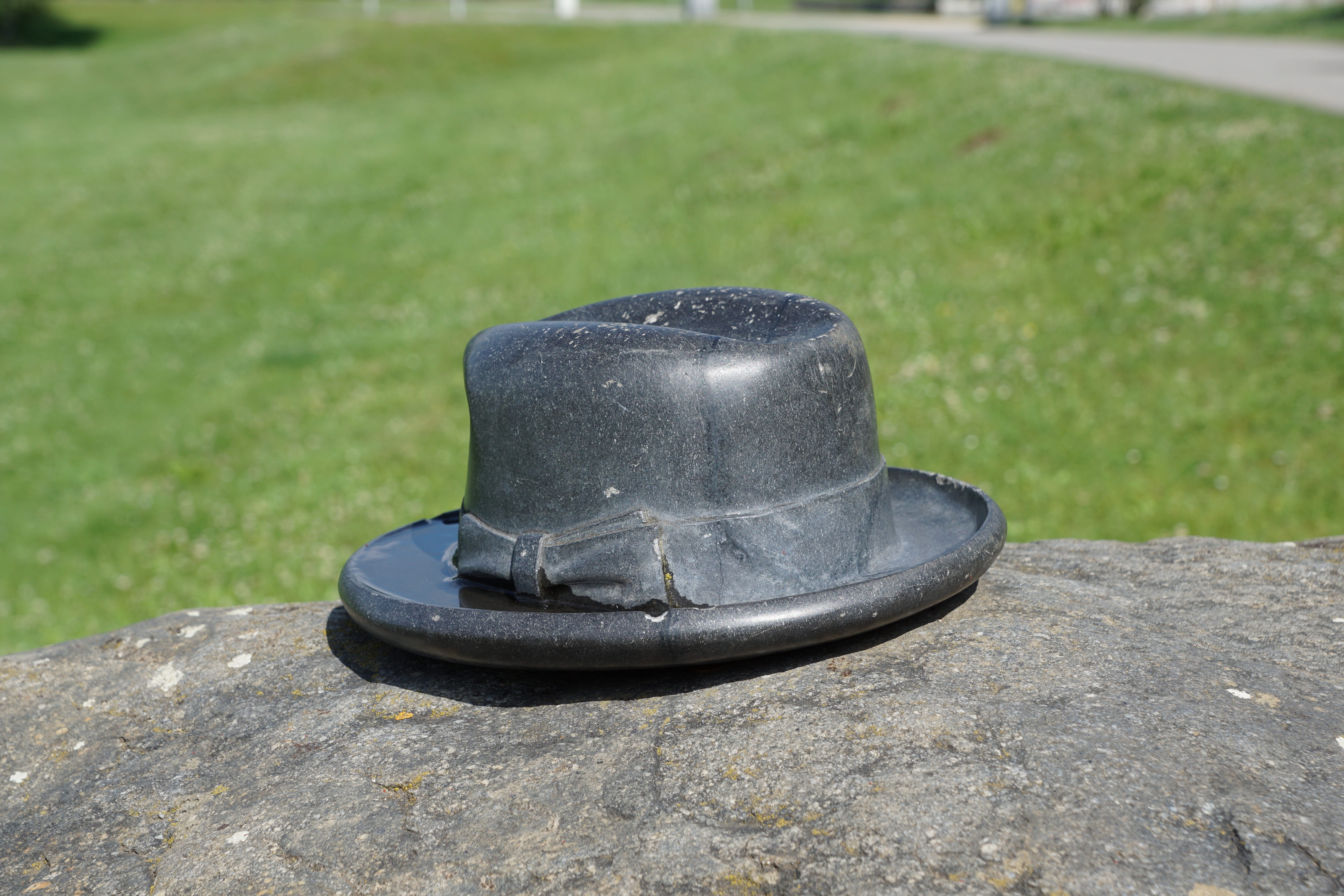 fashion, europe, metal, land, hat, day, nature, exhibition, rubber, shape, absence, loss, culture, cap, outdoors, field, art, monument, style, sunlight, HD Wallpaper