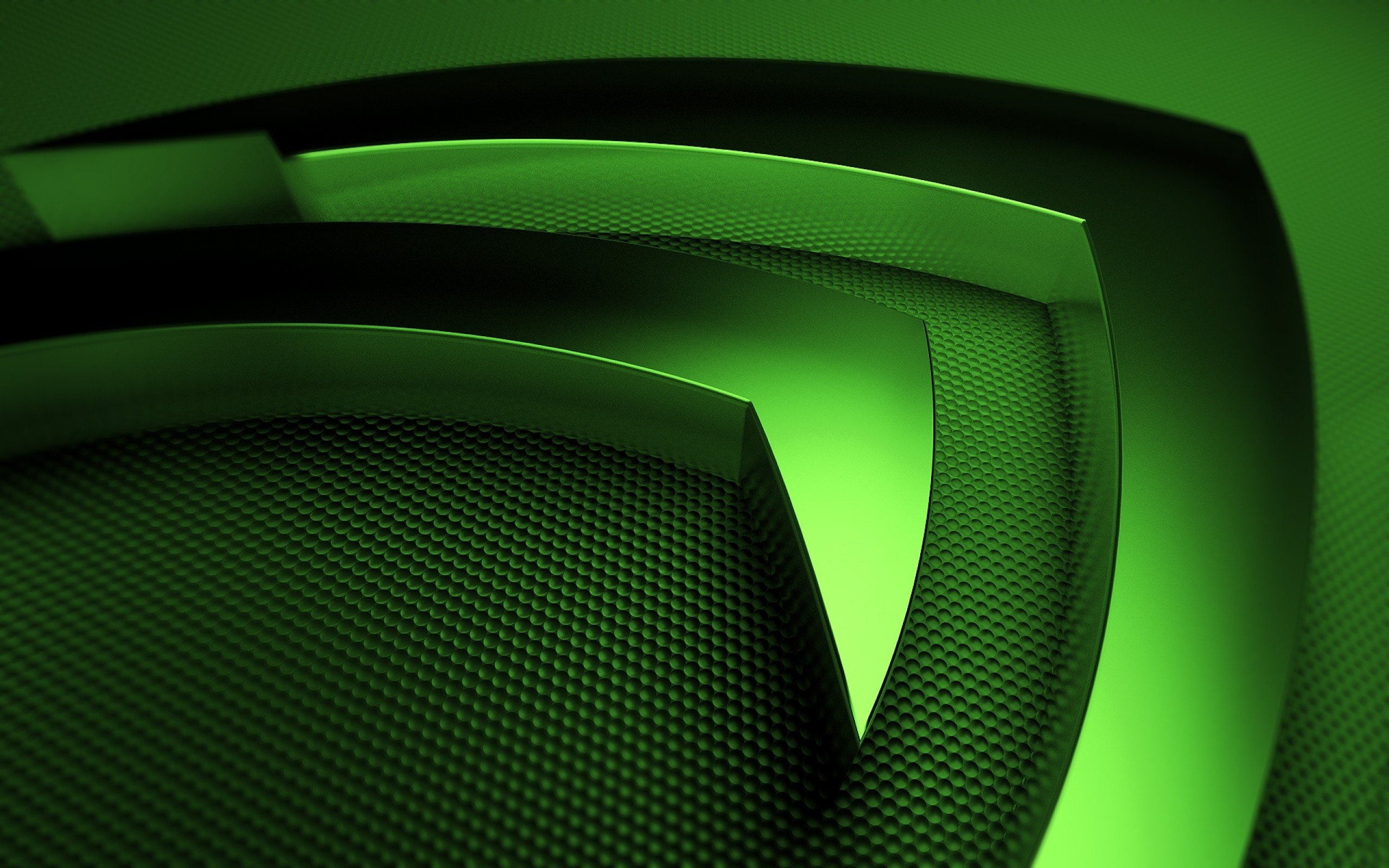 nvidia gpus technology computer logo metal, 2K, HD Wallpaper