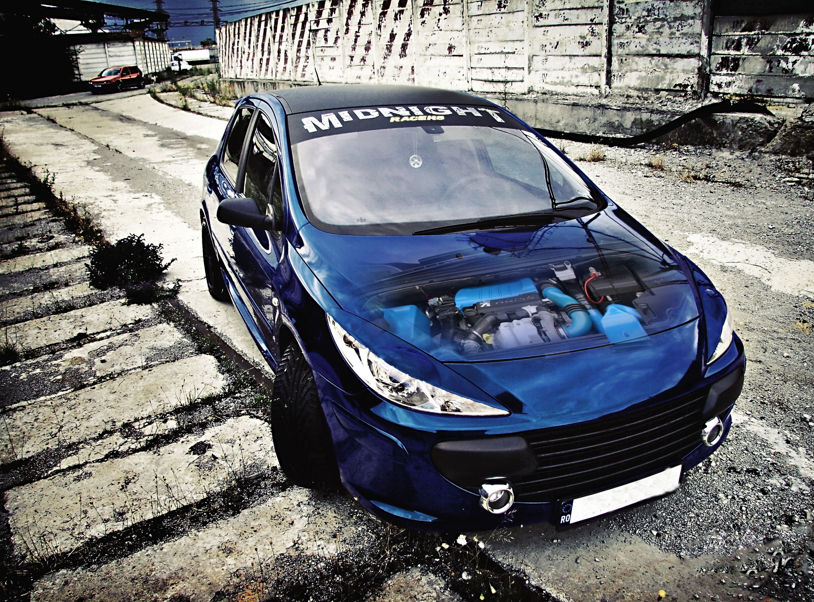 race car, hdr, rbl, no people, road, mode of transportation, 2K, Midnight, Engine, transportation, Peugeot, car, wall, city, outdoors, sunlight, Cars, HD Wallpaper