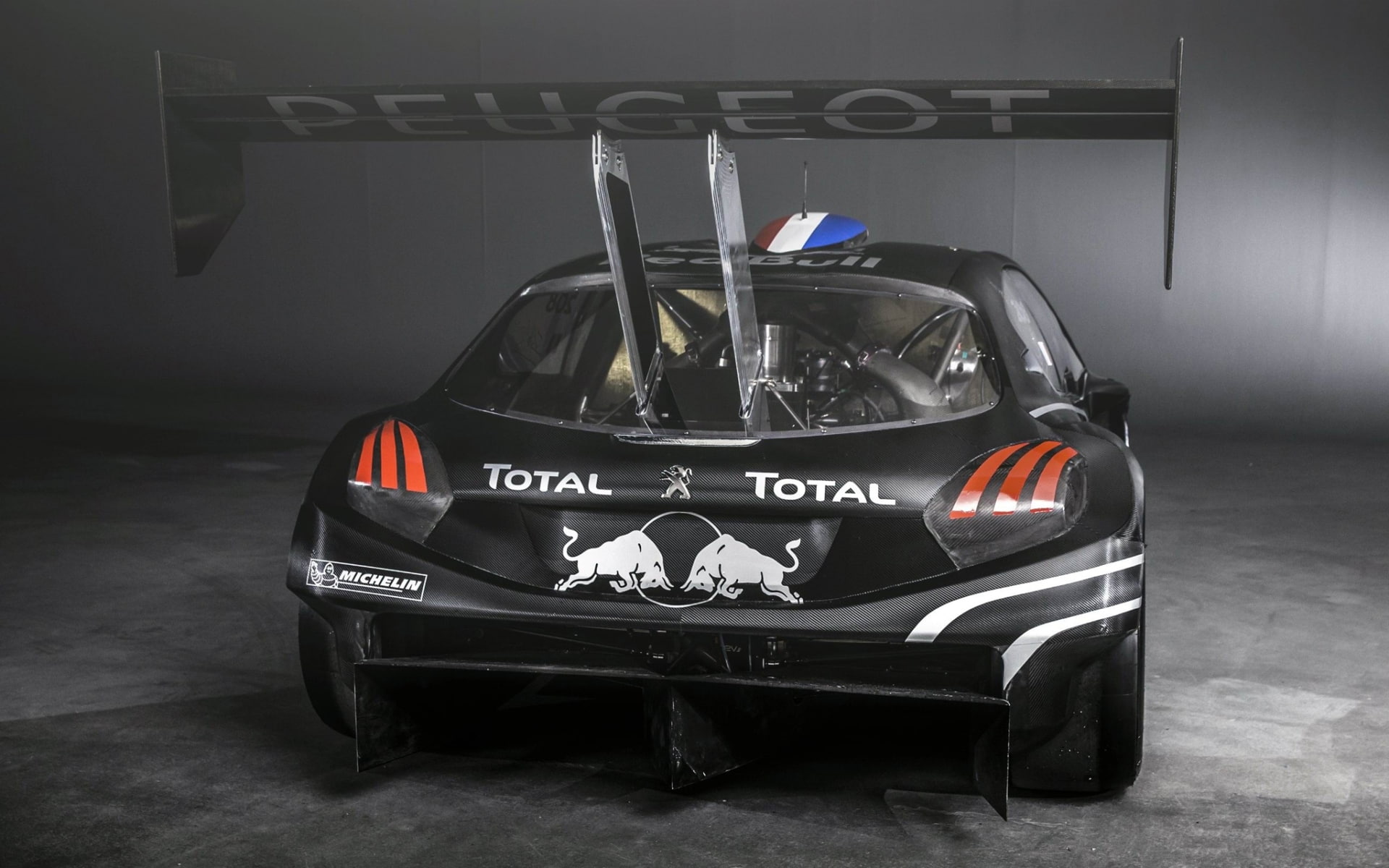 Peugeot, racing car, 1080P, T16, 208, Pikes Peak, rear view, HD Wallpaper