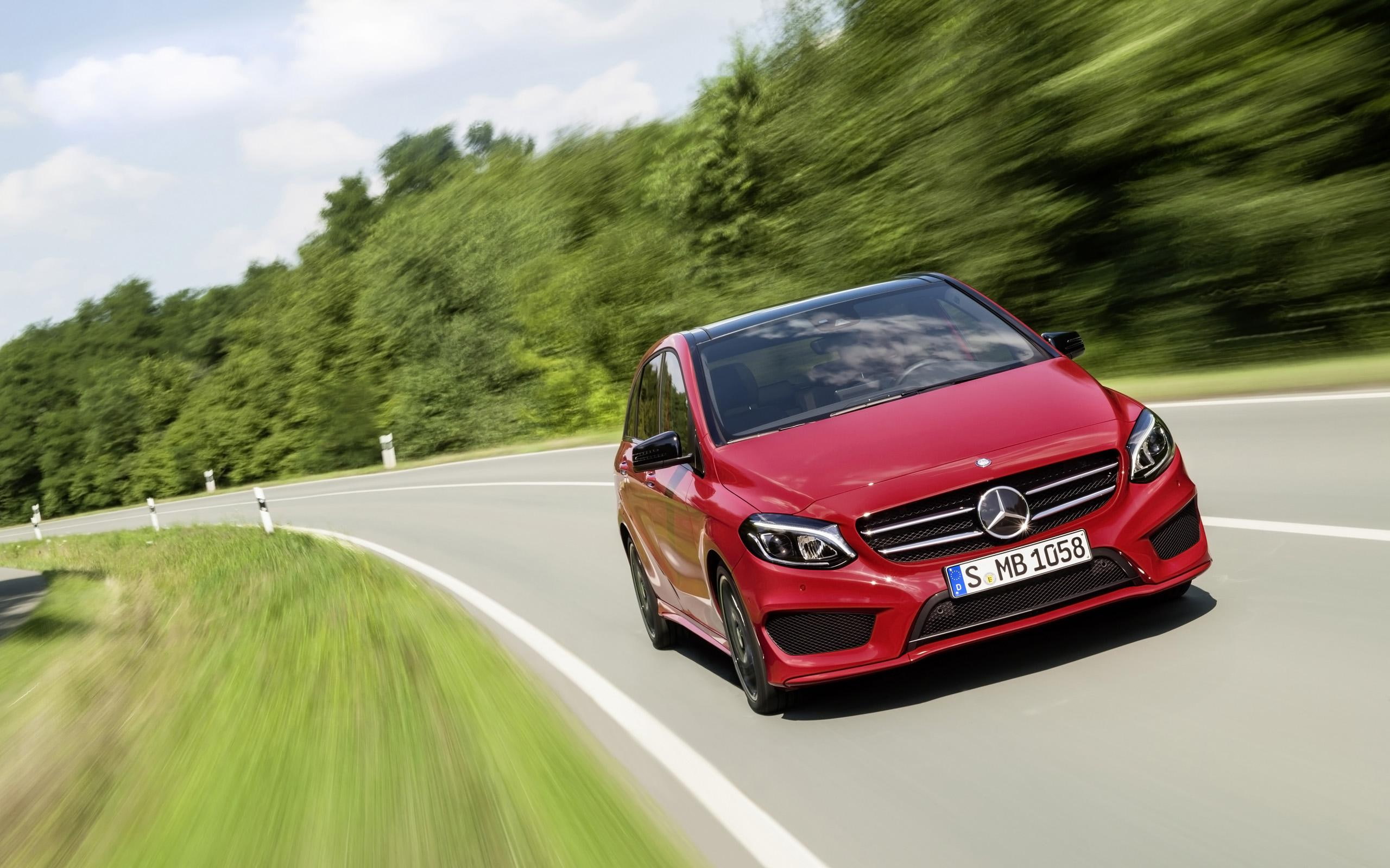 b250, b, 2015, 2K, amg, car, class, cars, benz, red, mercedes benz, mercedes, HD Wallpaper