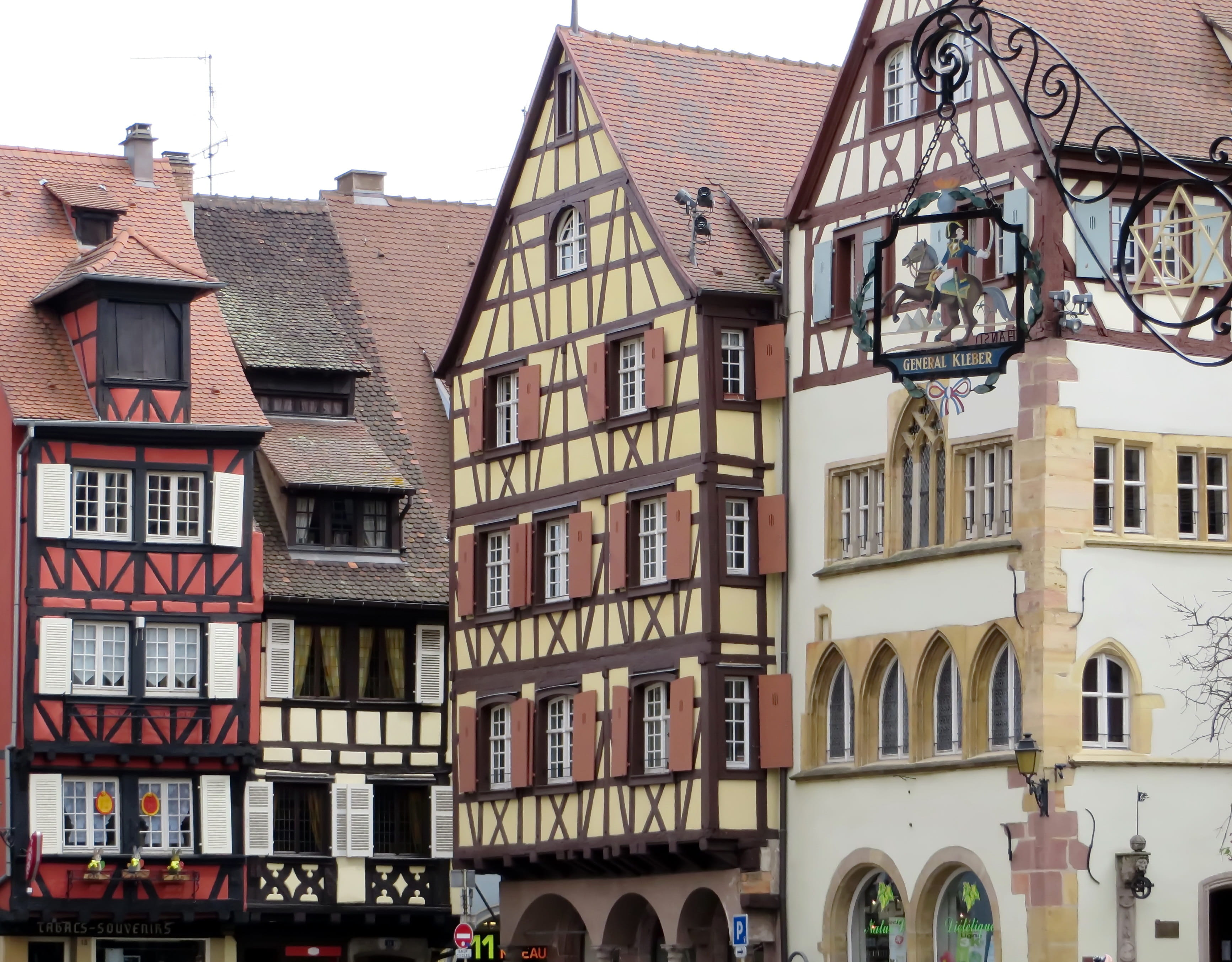 day, Alsace, nature, low angle view, building, arch, Studs, Facades, residential building, building exterior, mode of transportation, in a row, outdoors, HD Wallpaper