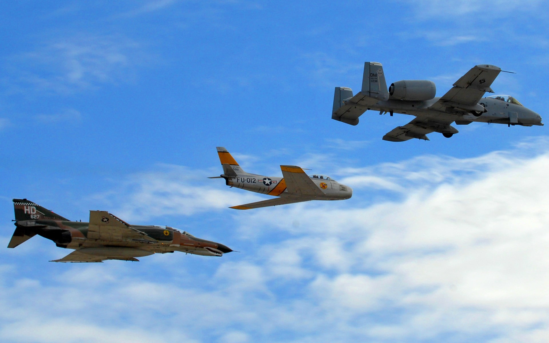 f 4, a 10, thunderbolt, 1080P, aircraft, phantom, HD Wallpaper