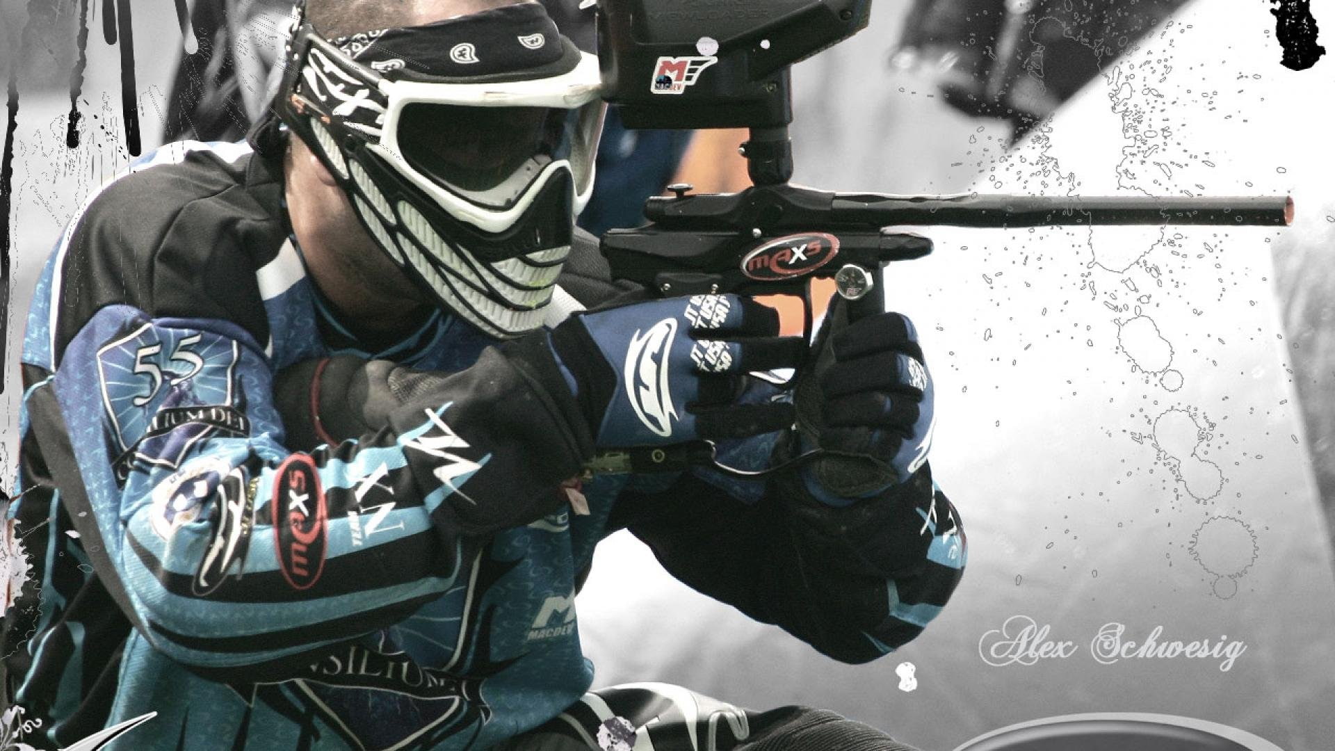 strategy, gun, paintball, 1080P, extreme, action, weapon, paint, HD Wallpaper