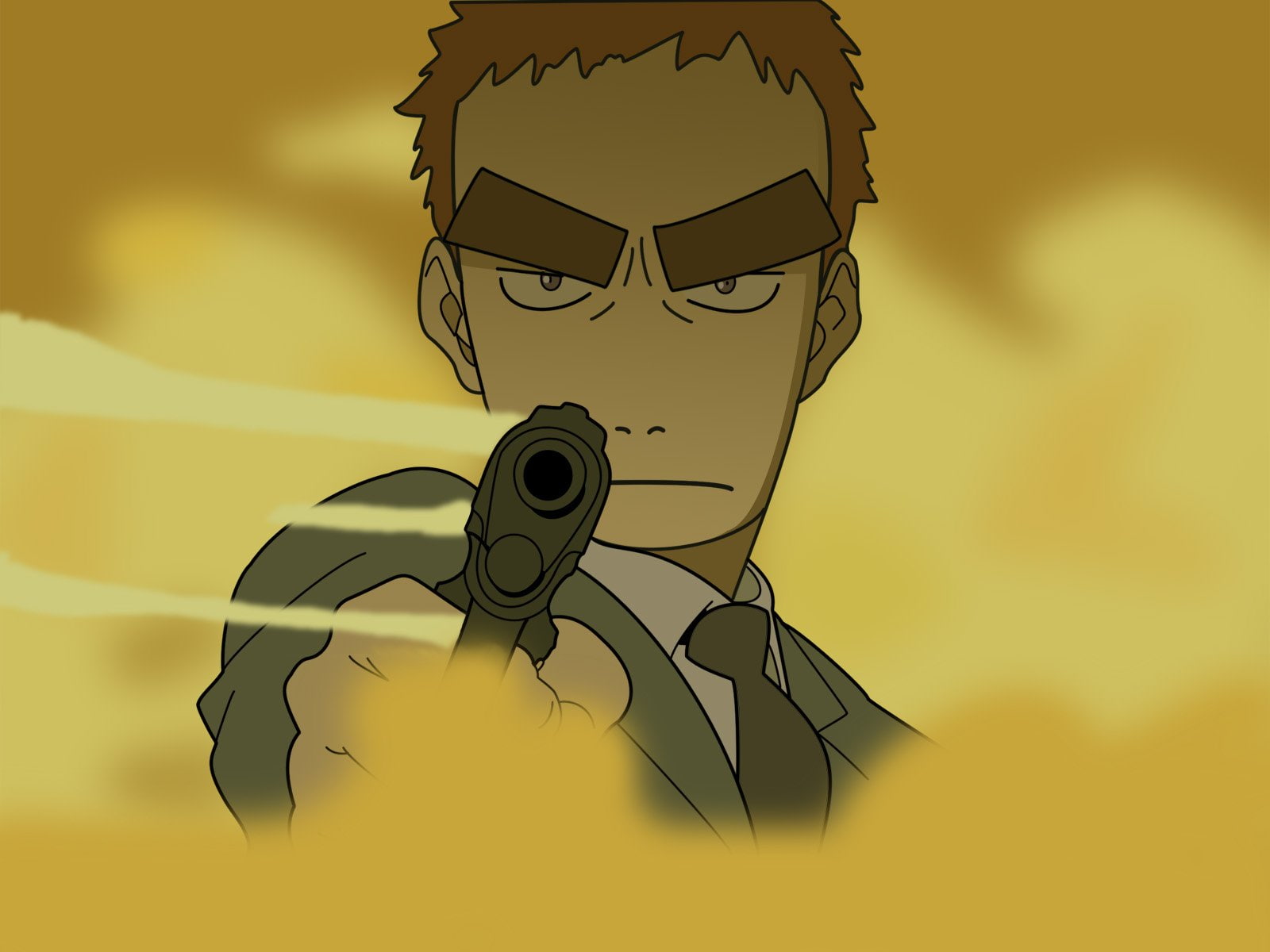 fooly, 720P, flcl, amarao, eyebrows, cooly, HD Wallpaper