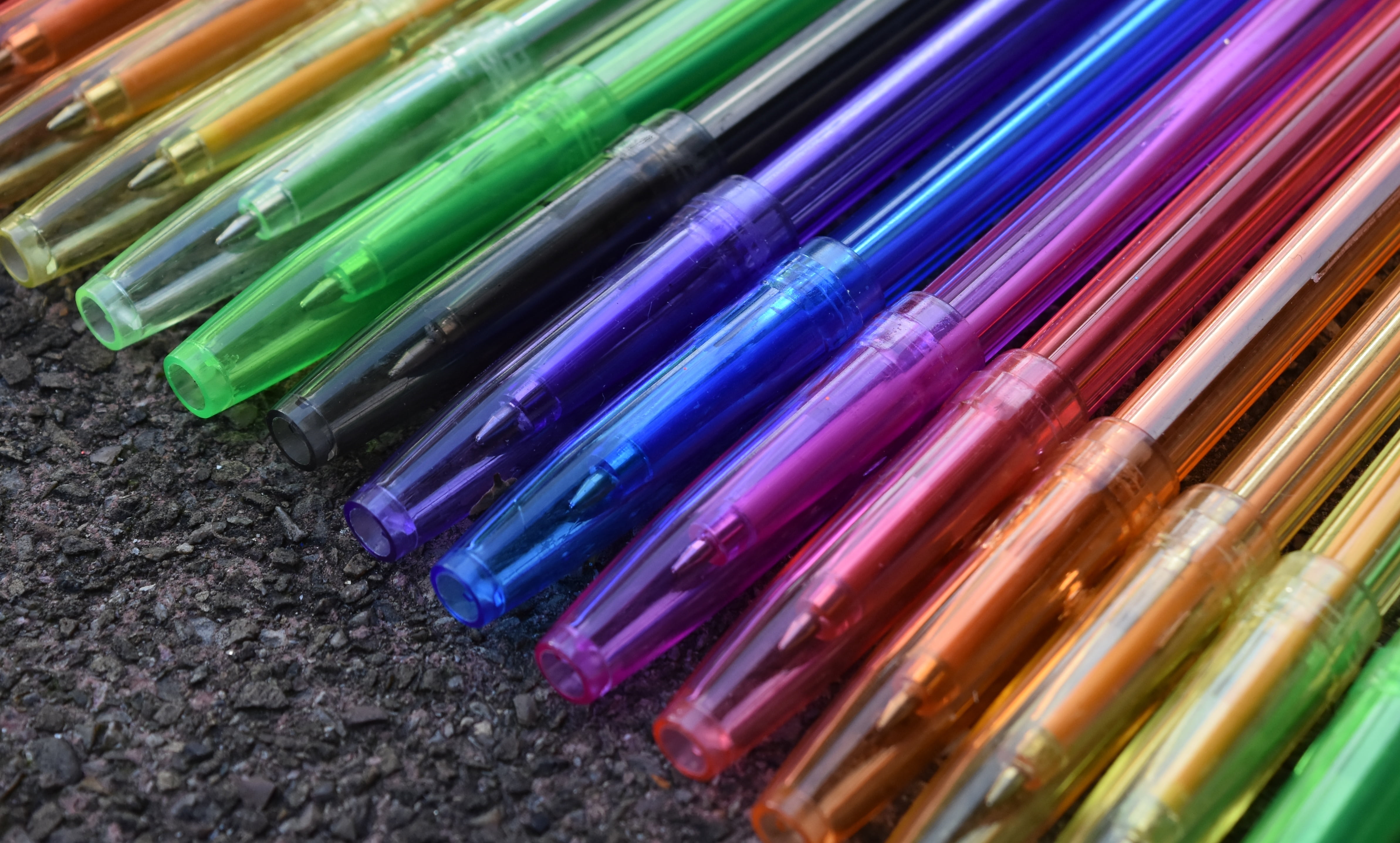 close-up, color, office, variation, still life, art and craft equipment, in a row, notes, coolie, colorful, no people, selective focus, creativity, choice, HD Wallpaper