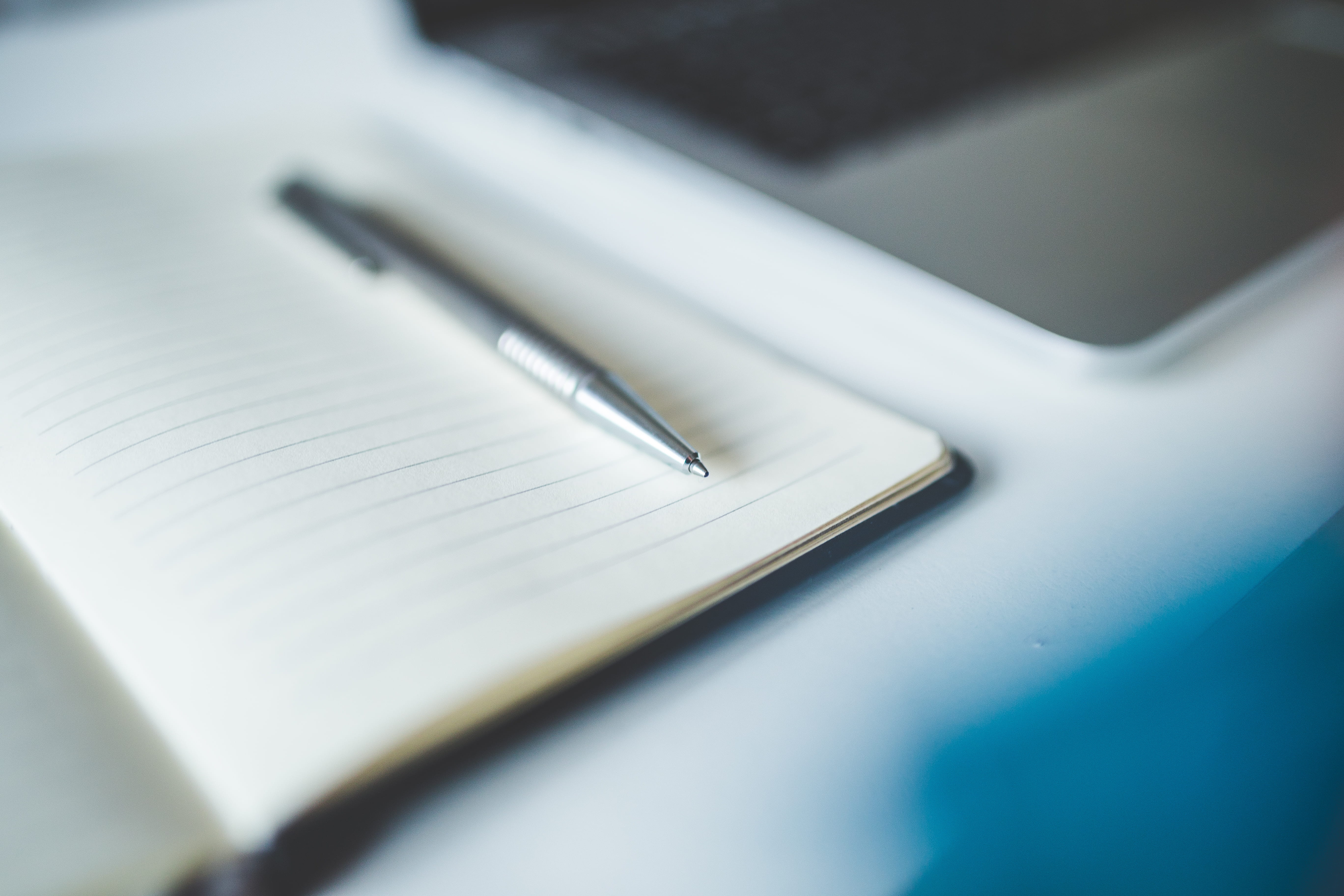 fountain pen, paper, high angle view, workspace, note pad, no people, notebook, 5K, selective focus, pen, click, writing, business, white, office, office supply, HD Wallpaper