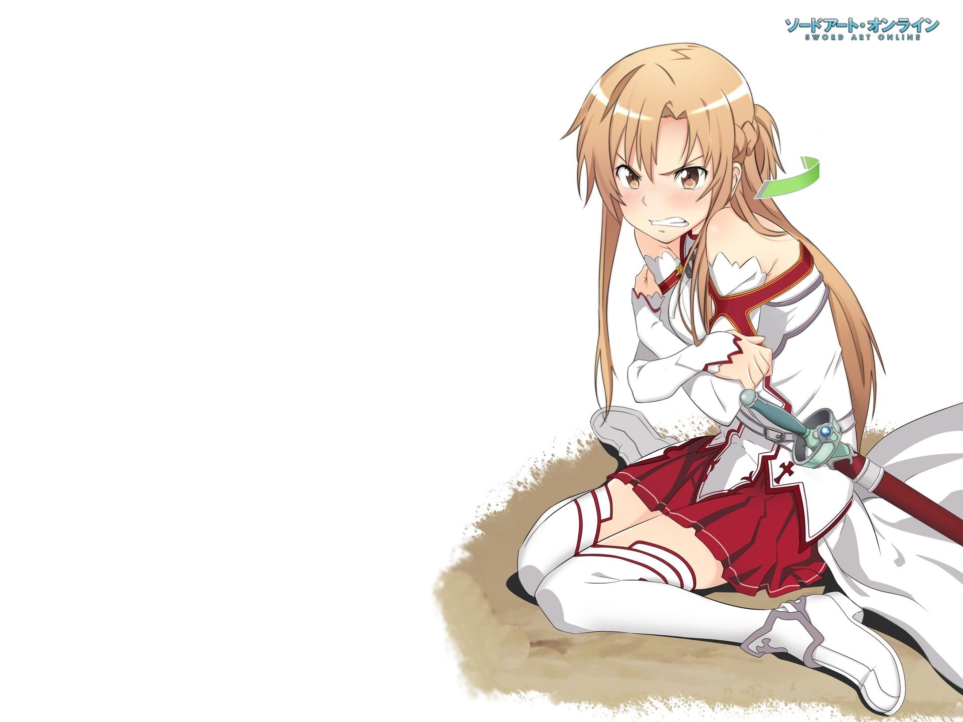 innocence, one person, childhood, online, cut out, women, white background, cute, full length, illustration, Asuna, beautiful, martial Arts, anger, 1080P, HD Wallpaper