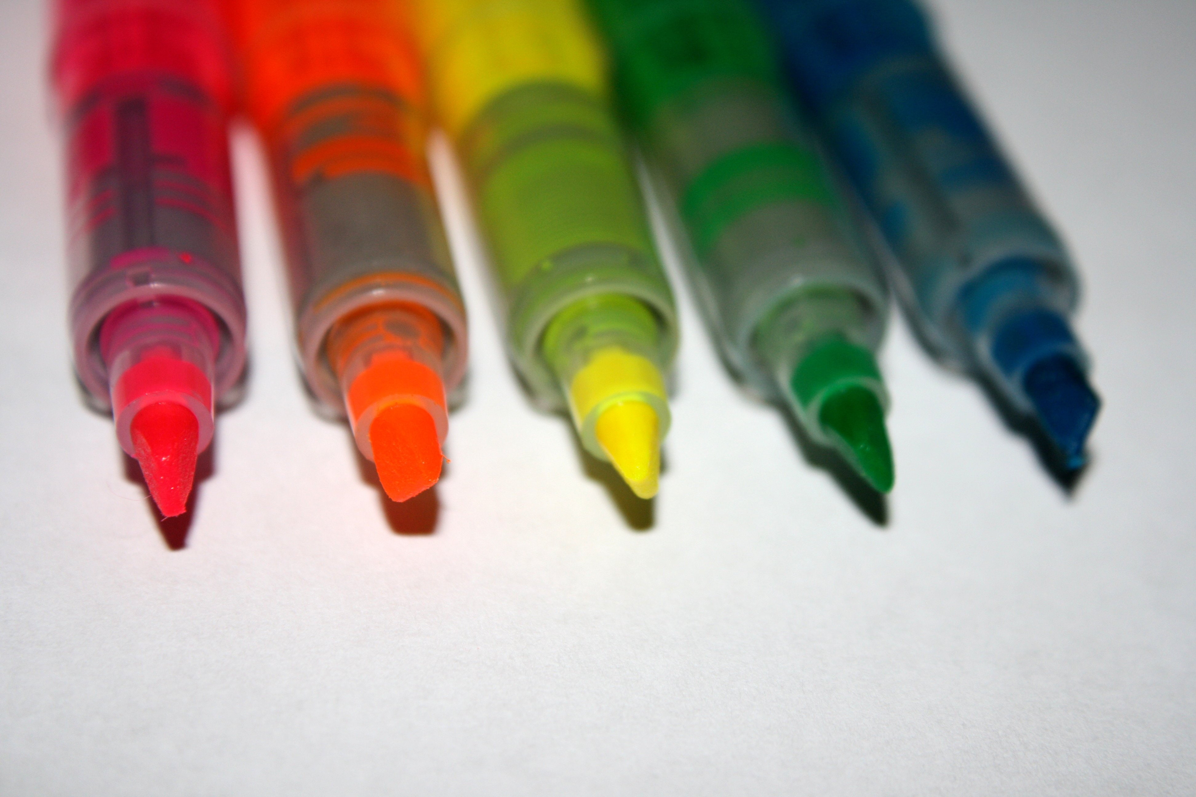 4K, pens, marker, colorful, HD Wallpaper