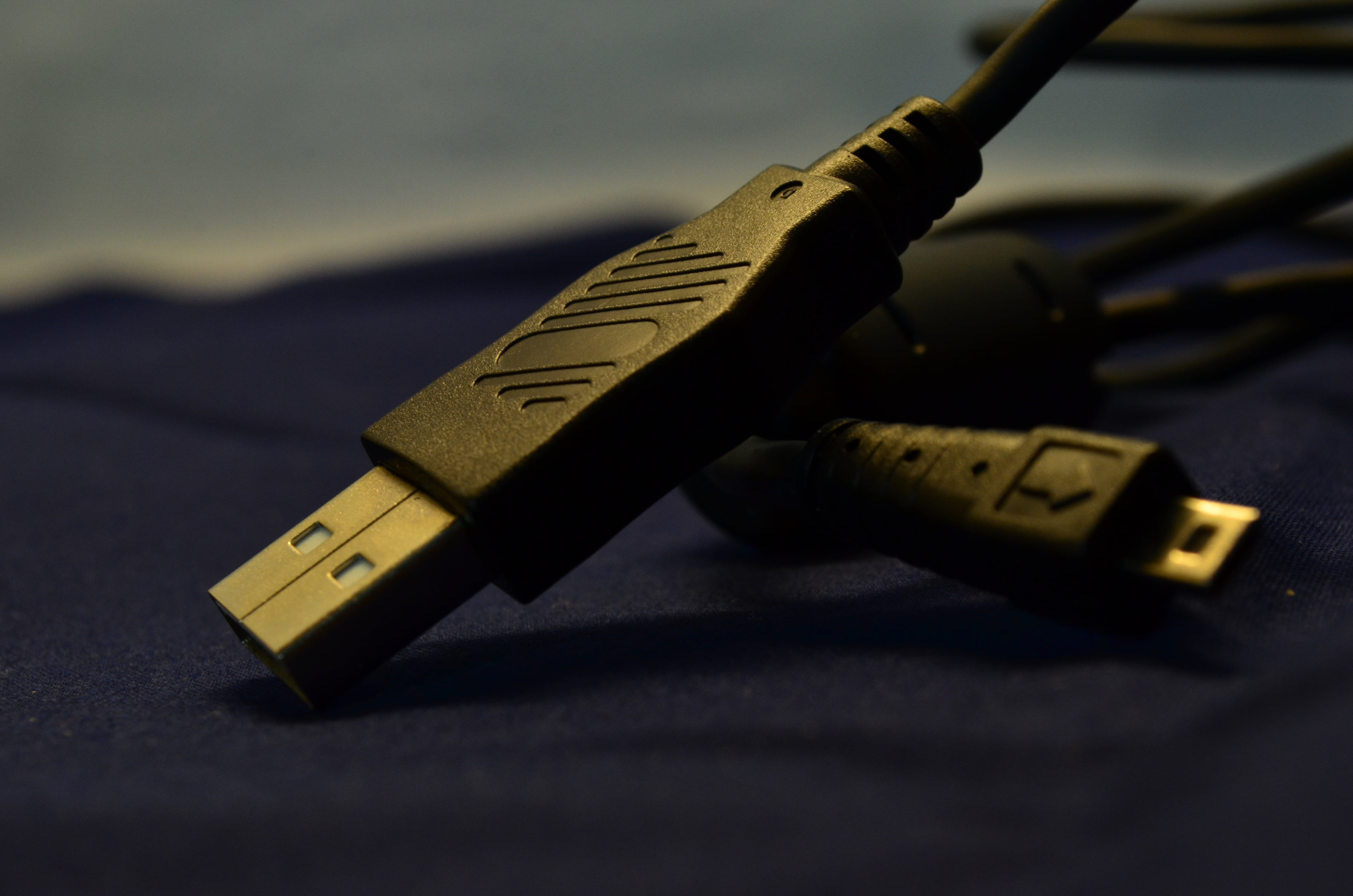 4K, hardware, high angle view, cable, focus on foreground, single object, business, electronic, wireless technology, communication, two objects, connection, HD Wallpaper