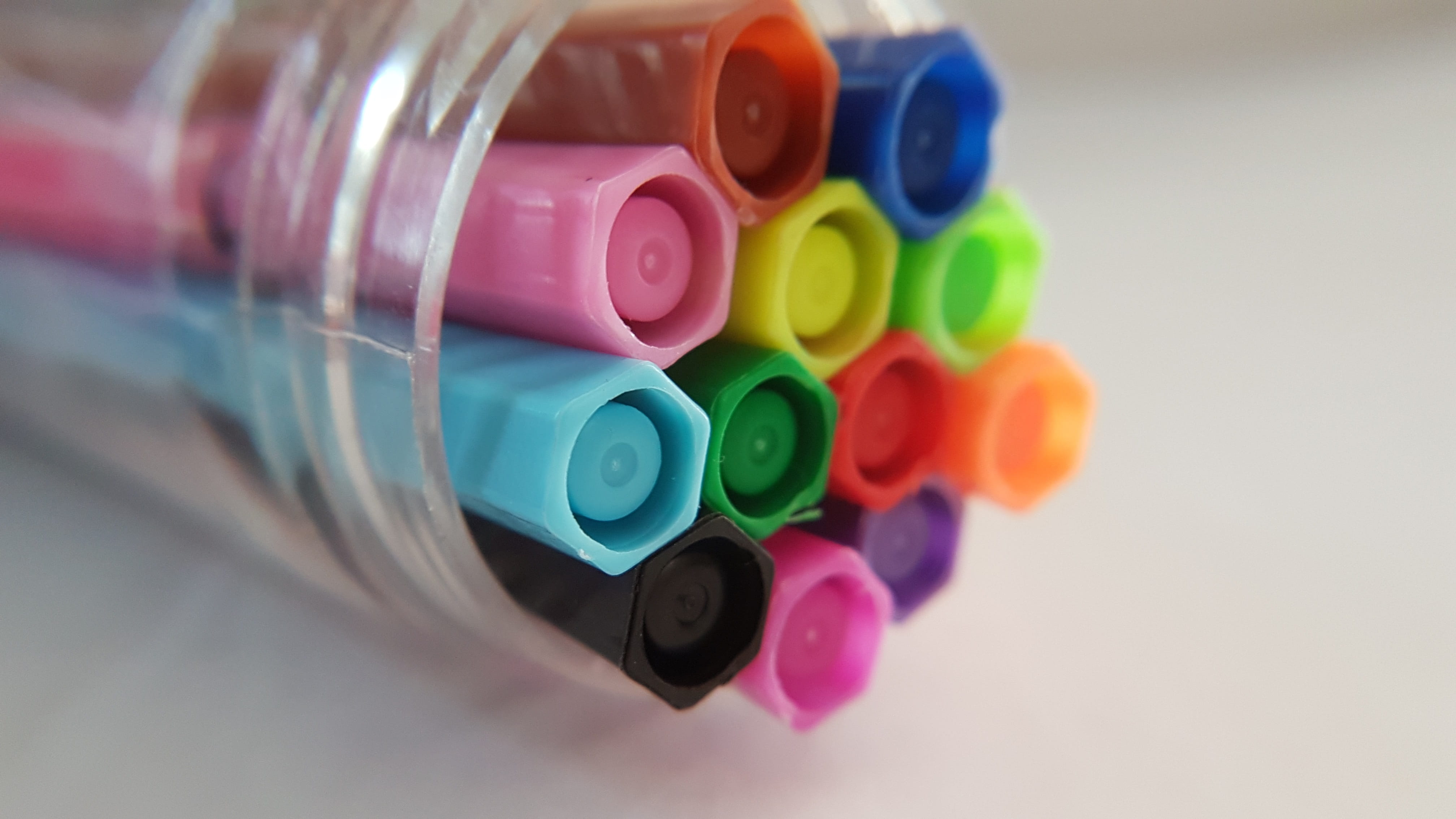 large group of objects, plastic, 4K, bottle, stationery, research, container, selective focus, studio shot, variation, multi colored, colorful, group, HD Wallpaper