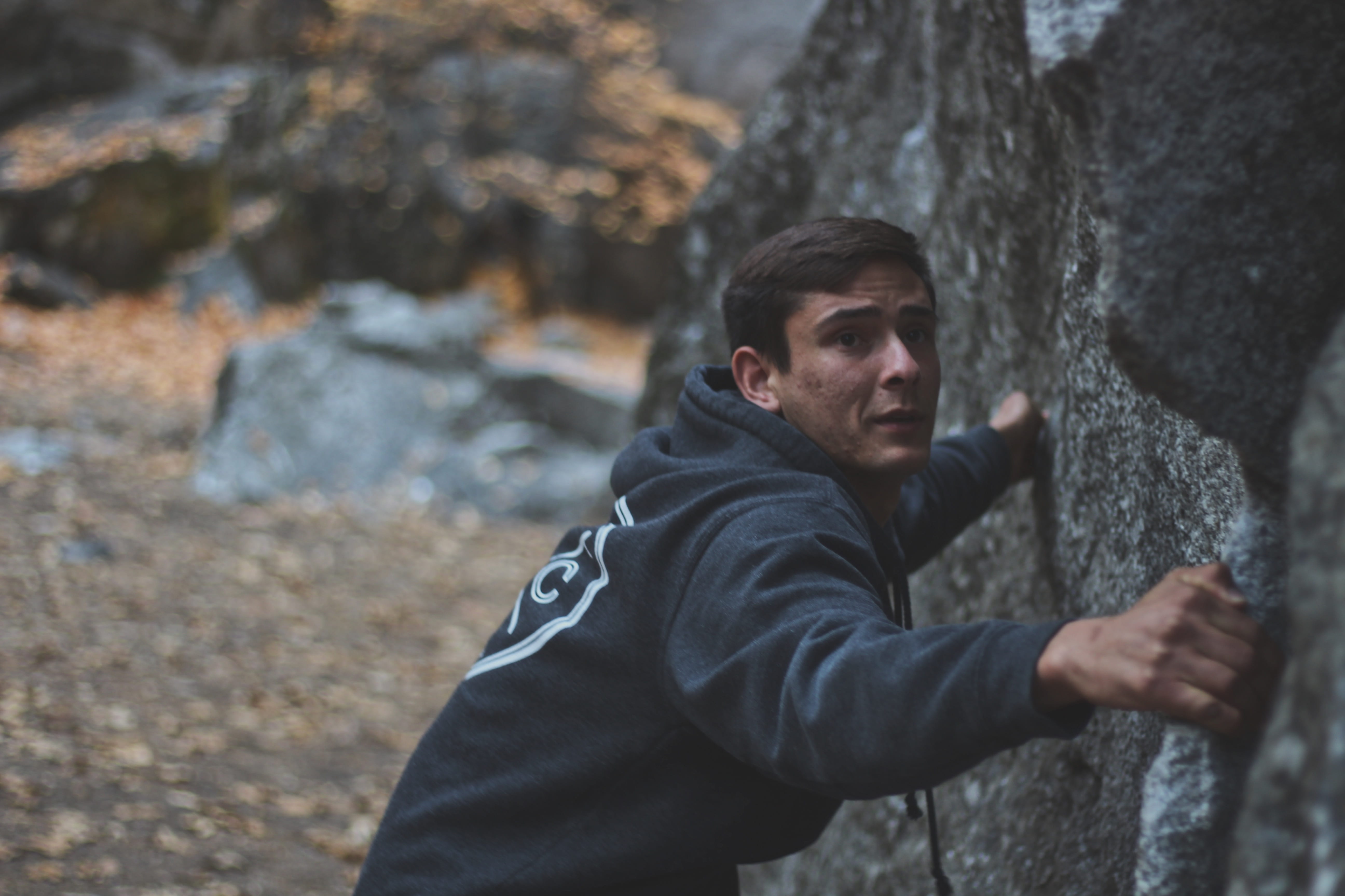 climbing, day, fall, rock, determination, standing, solid, focus on foreground, men, rock - object, bouldering, adult, clothing, crimp, yosemite, nature, HD Wallpaper