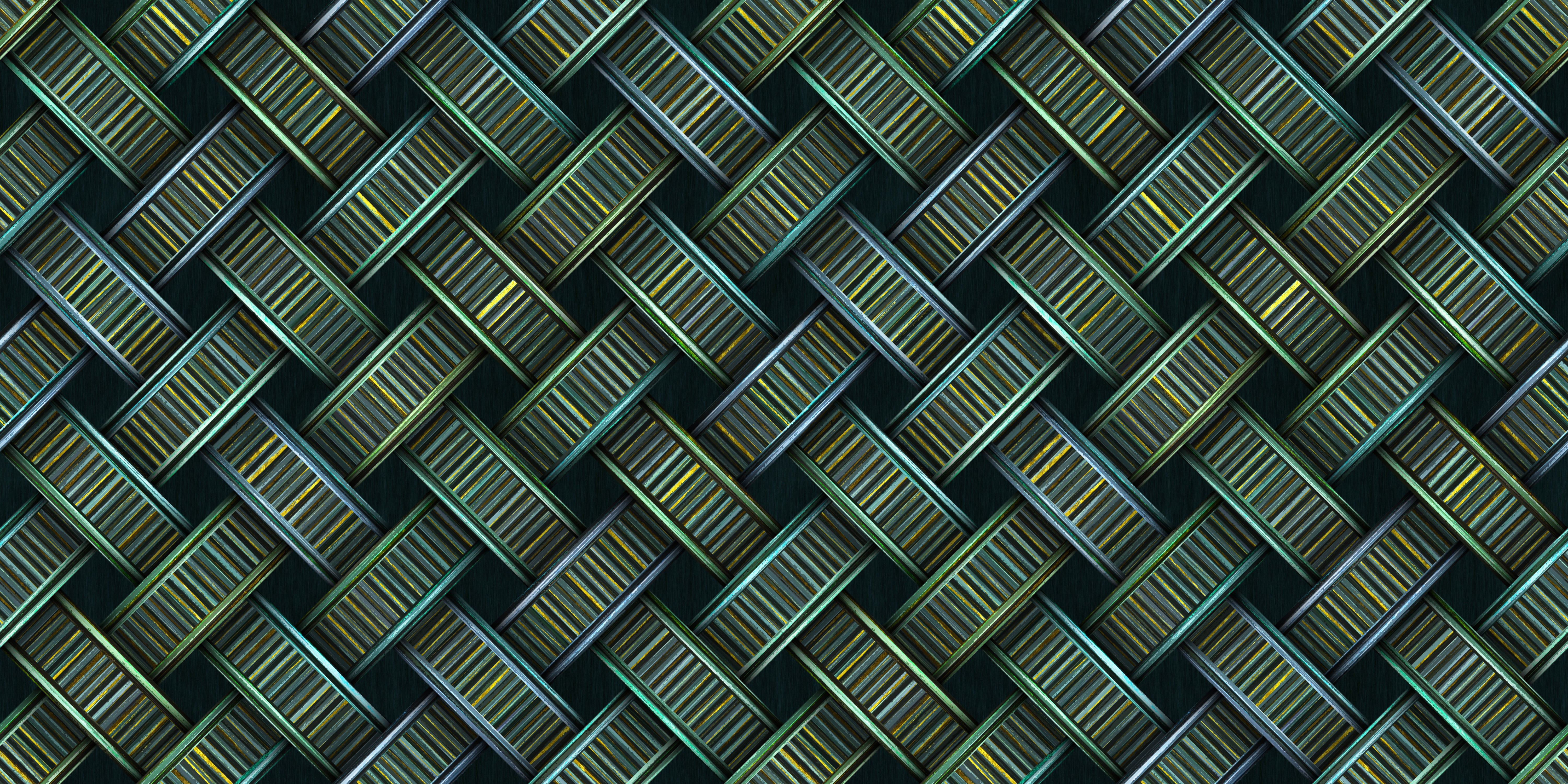 3D, green, abstract, grunge, texture, vintage, colorful, pattern, 5K, 3D Abstract, metal, stripe, structure, HD Wallpaper
