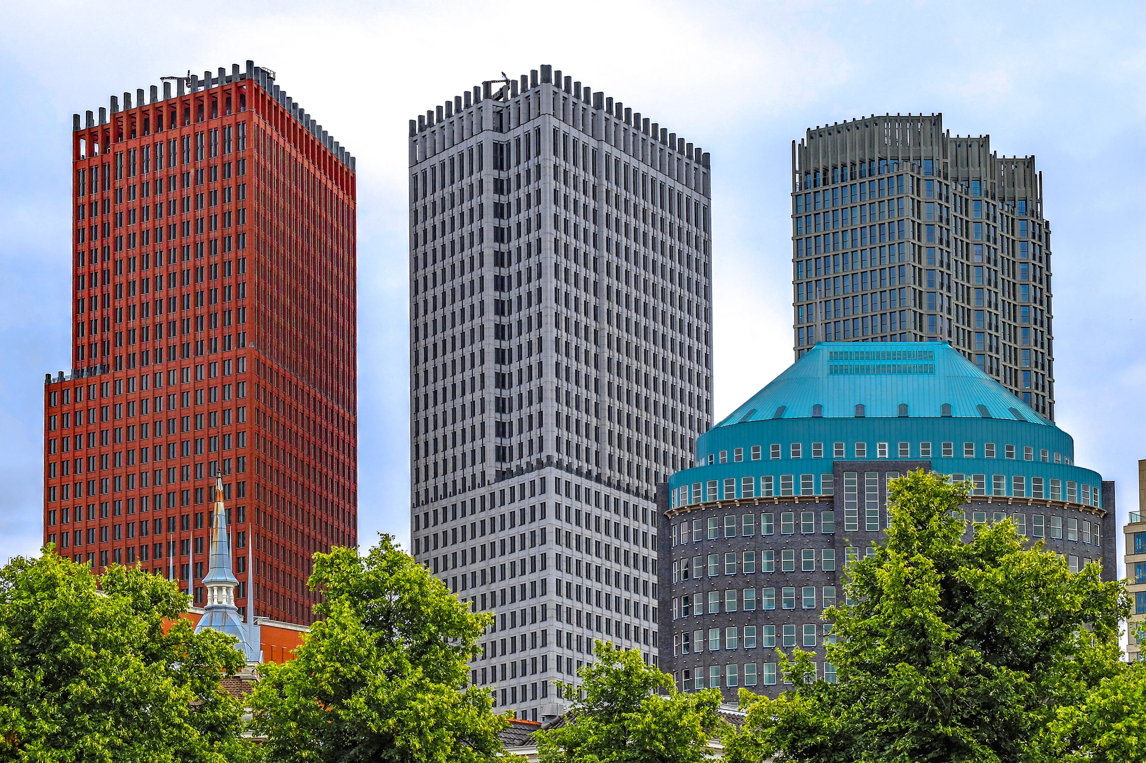 holland, tall - high, plant, luxury, skyscraper, low angle view, den haag, tree, europe, building exterior, nature, architecture, building, no people, travel destinations, HD Wallpaper