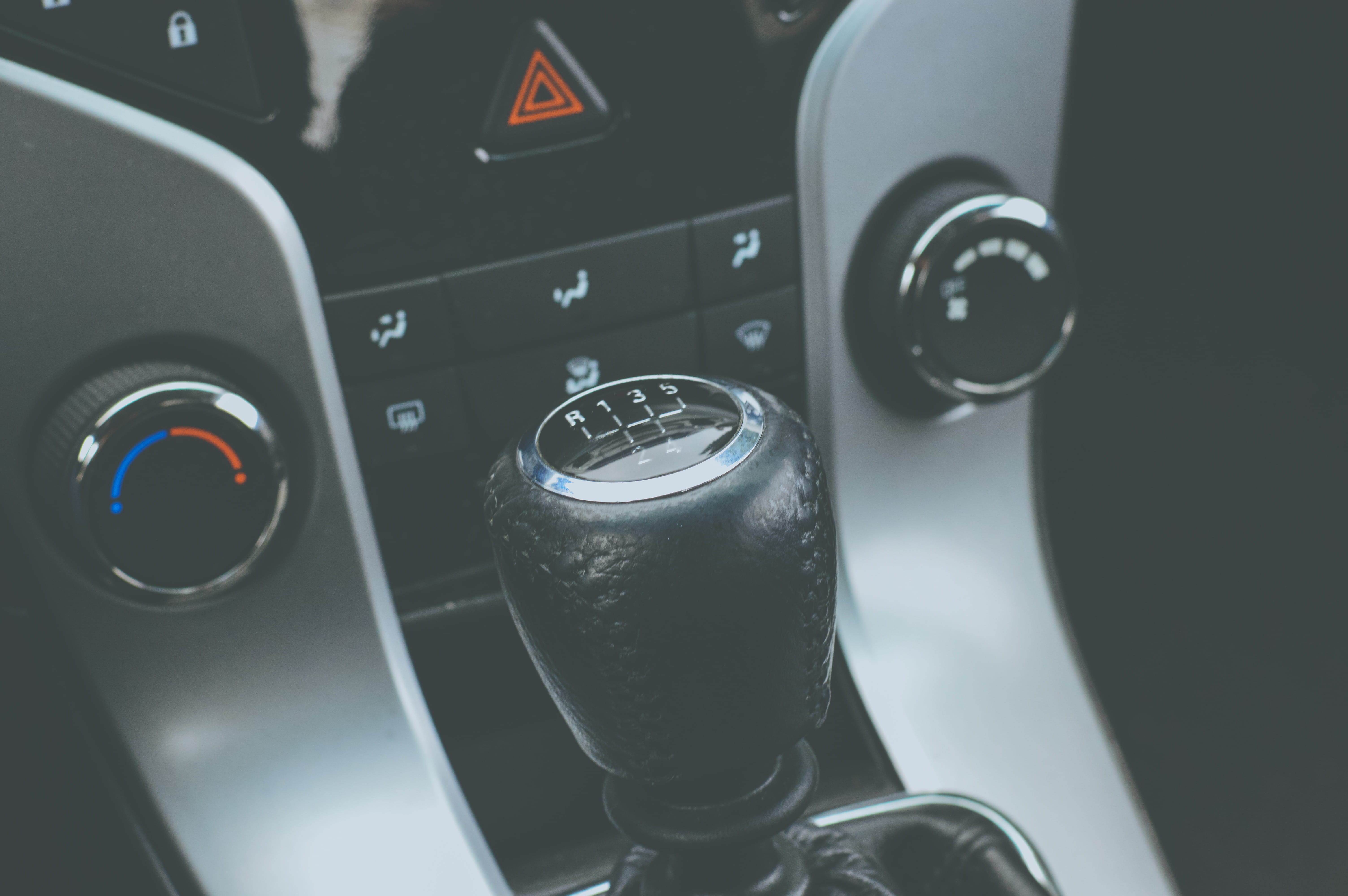 communication, manual transmission, control panel, car interior, dashboard, stick shift, gearshift, black background, speedometer, automotive, technology, HD Wallpaper