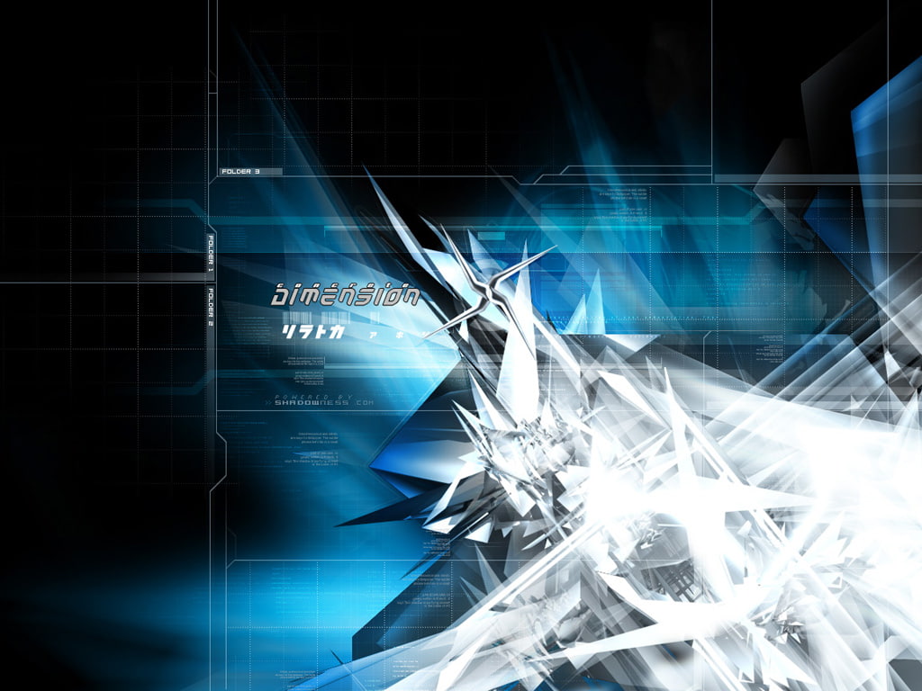  dimension, 480P, blue, abstract, hd, HD Wallpaper