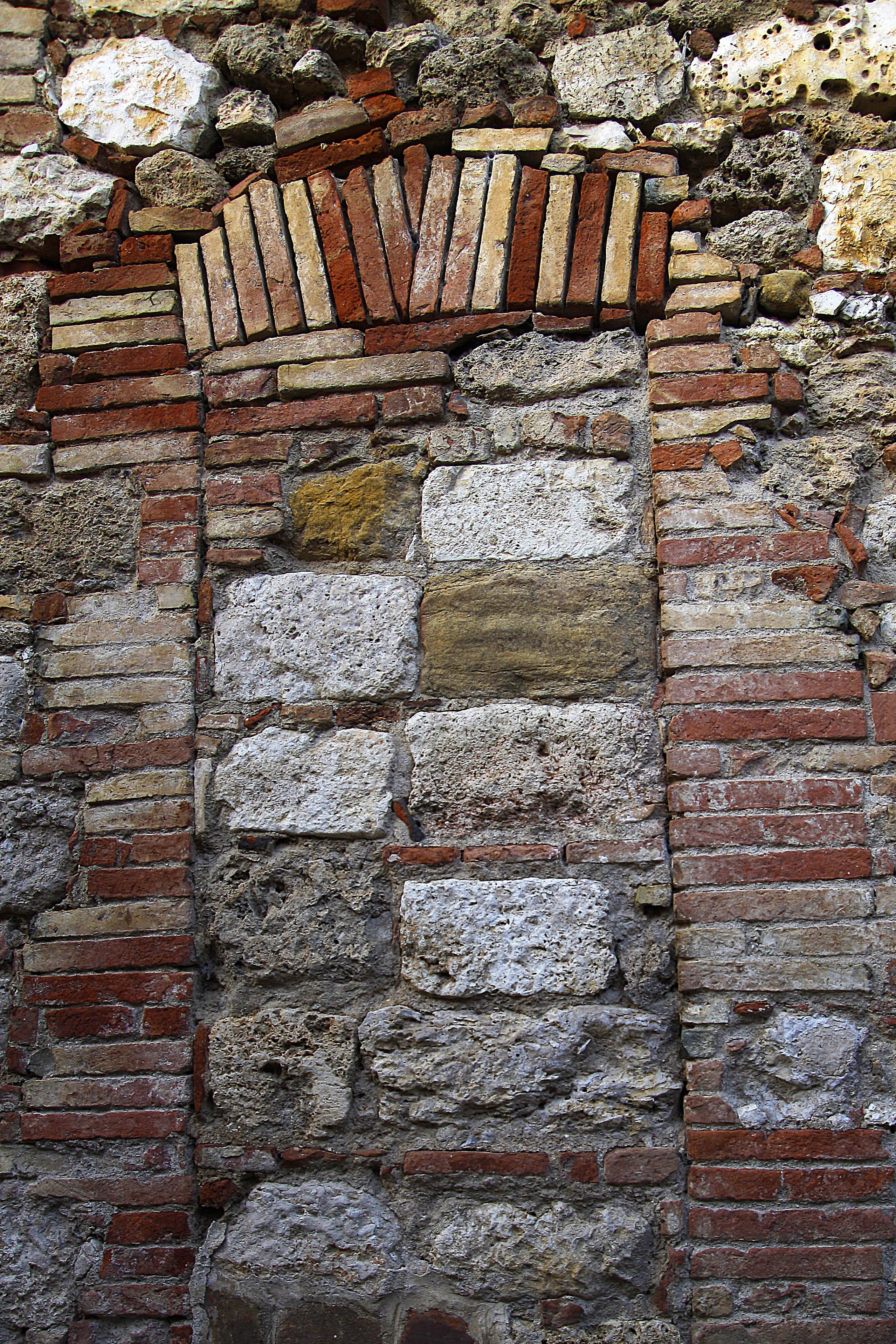tuscany, pattern, wall, brick wall, stone material, full frame, outdoors, backgrounds, textured, building exterior, stone wall, weathered, 2K, architecture, Phone HD Wallpaper