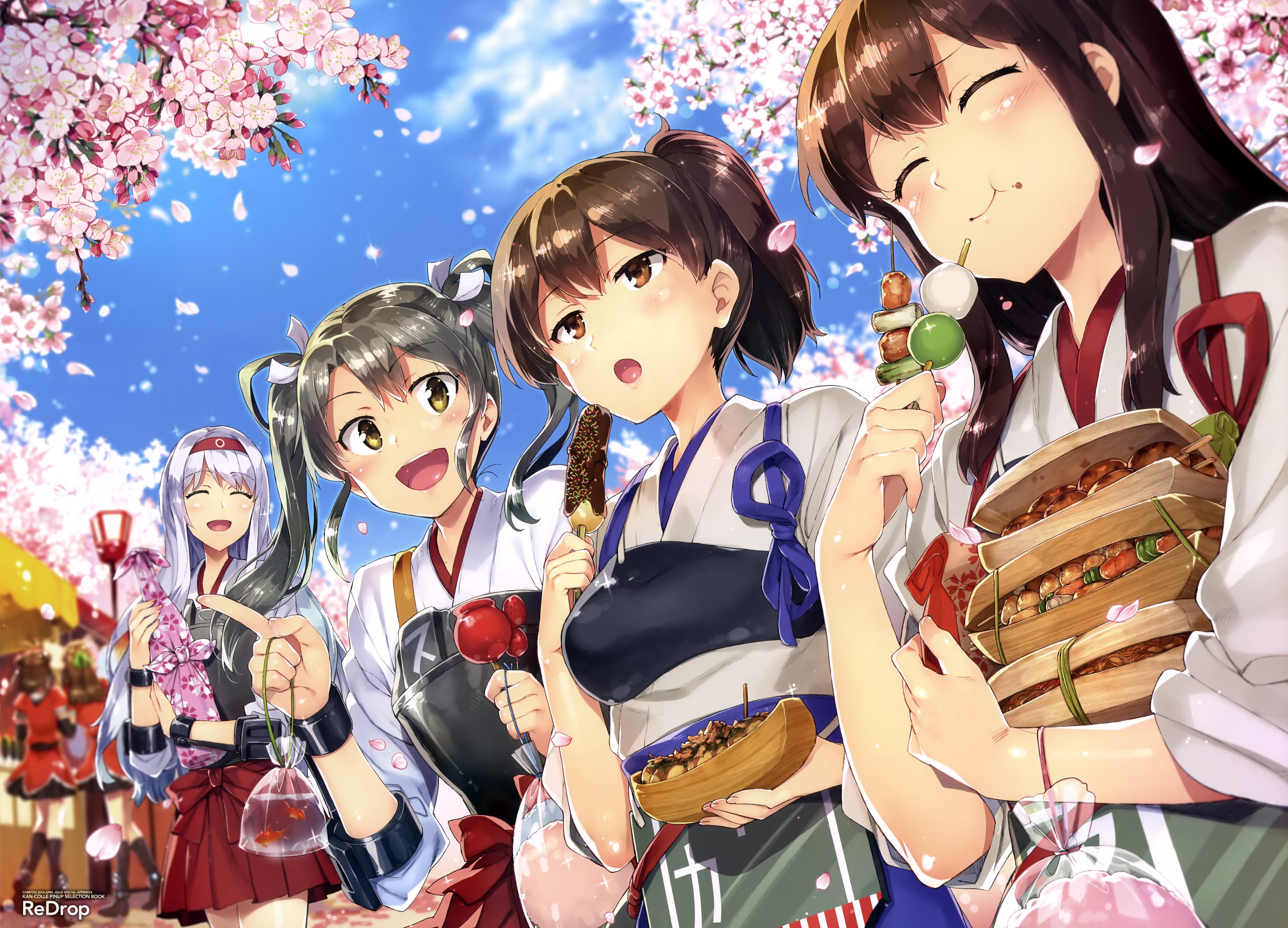 kantai, 5K, selection, jintsu, book, shoukaku, collection, kan colle, otsumami, redrop, HD Wallpaper