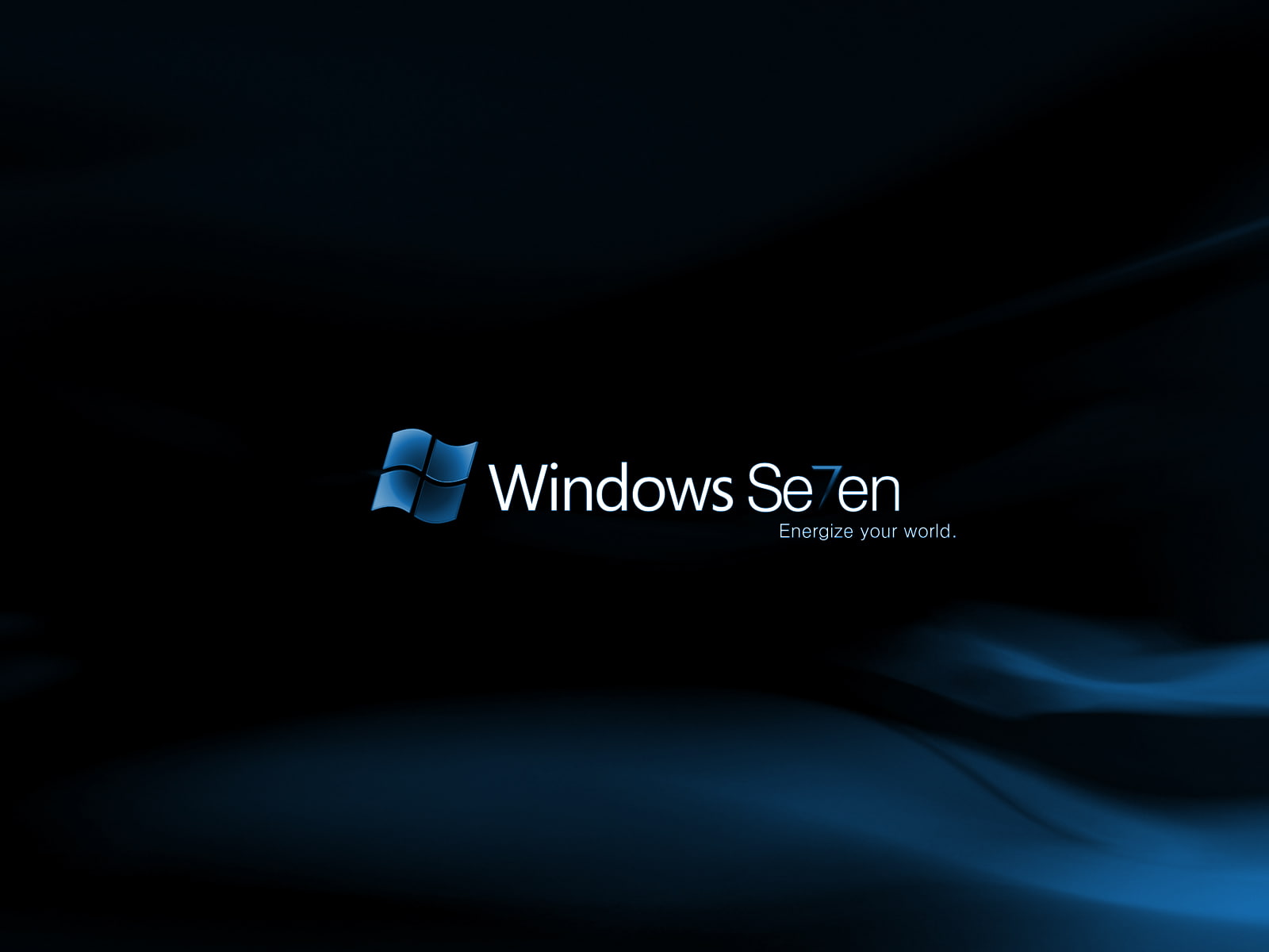 spotlight, Se7en, backgrounds, blue, single word, dark blue, western script, copy space, single object, white color, Windows, Dark, studio shot, technology, HD Wallpaper
