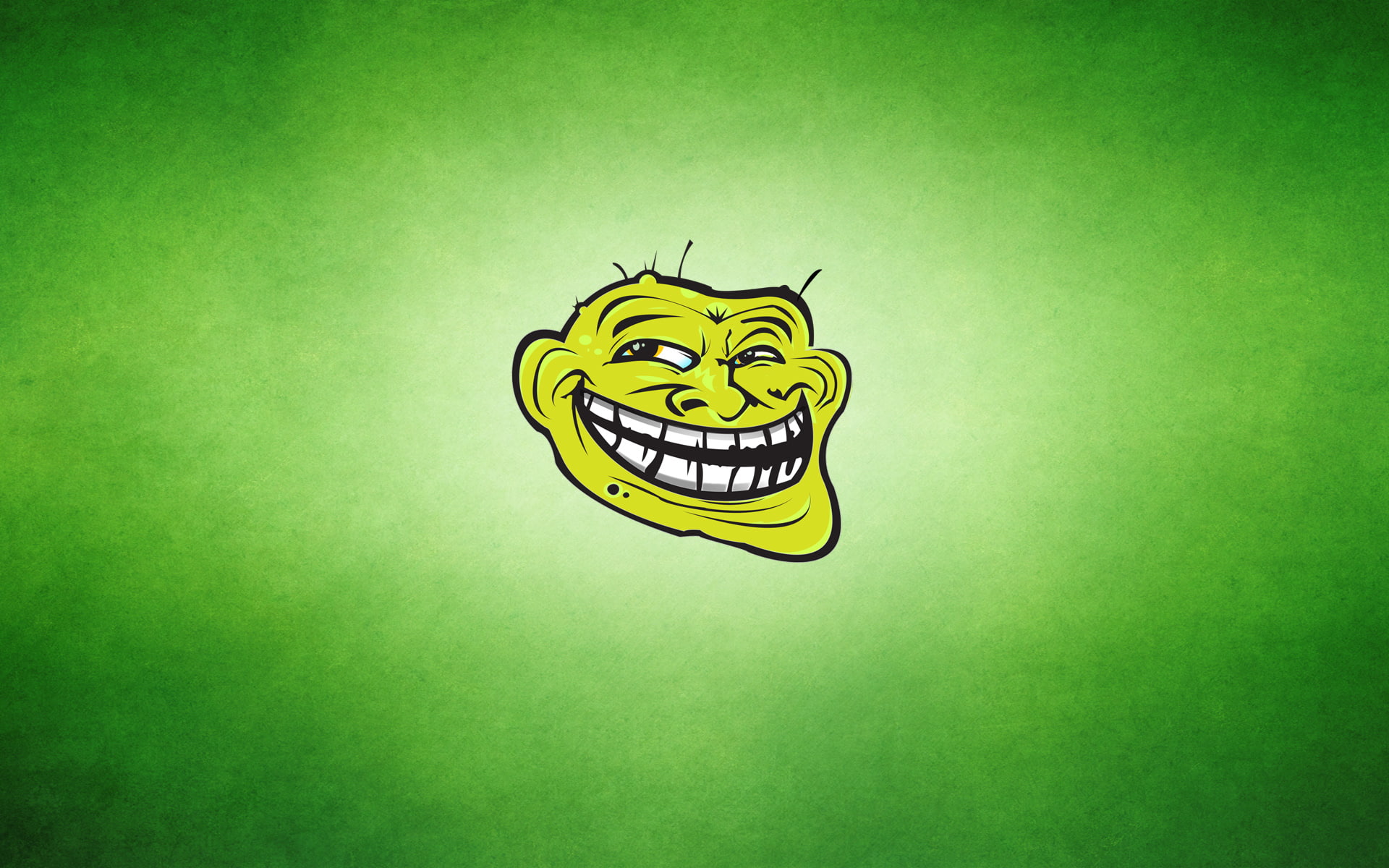 art, 1080P, green, trollface, HD Wallpaper