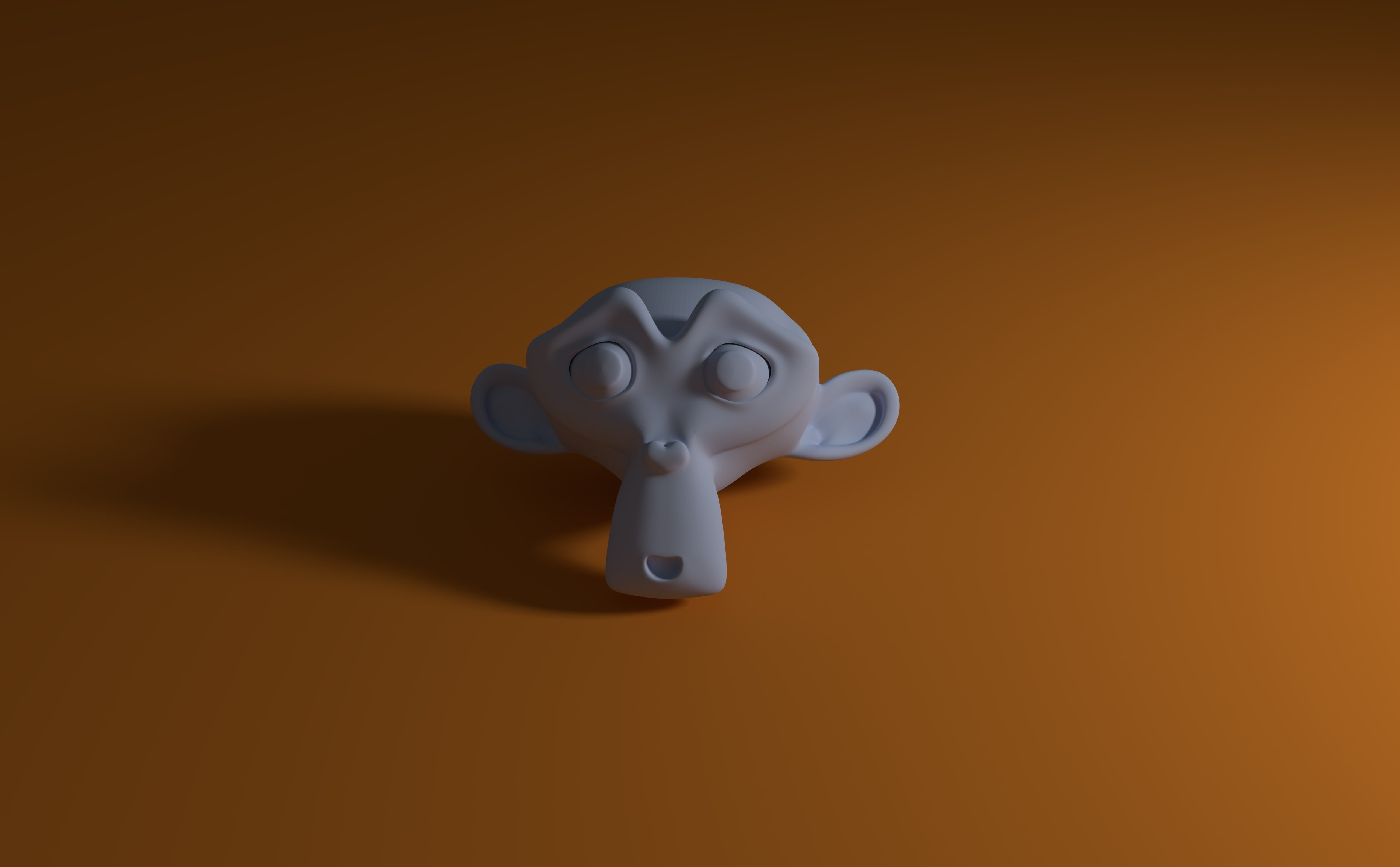 lighting equipment, Monkey, electric lamp, single object, shape, orange color, 3D, blender, nature, creativity, wood - material, representation, art and craft, HD Wallpaper