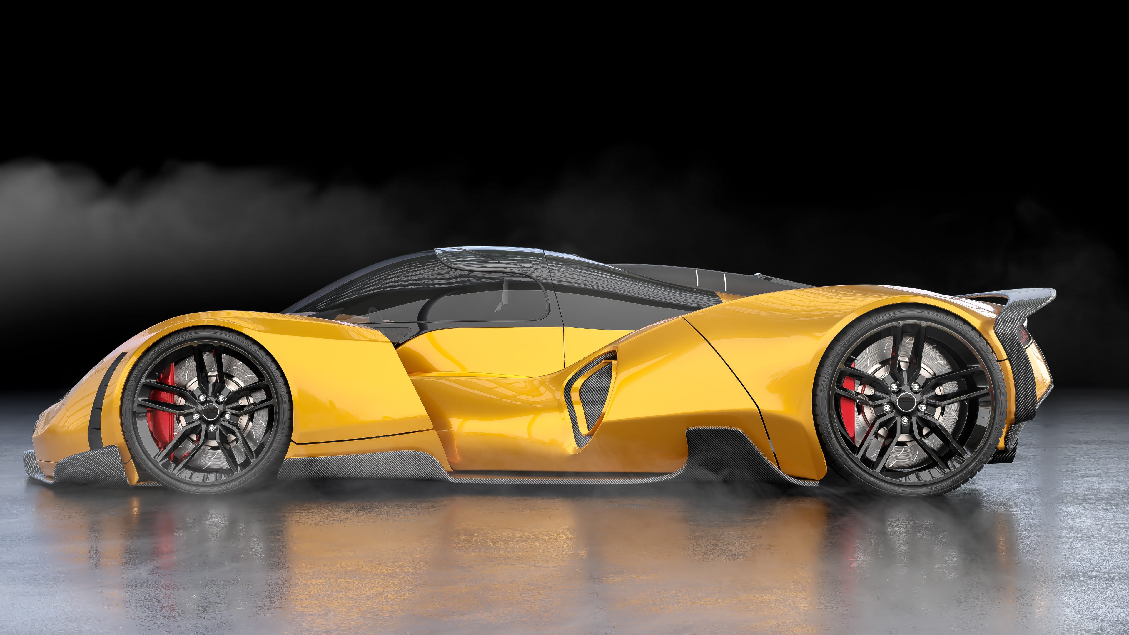 indoors, profile view, automotive, speed, mode of transportation, tire, flooring, studio shot, sports car, racing, auto, automobile, car, lamborgini, 4K, HD Wallpaper