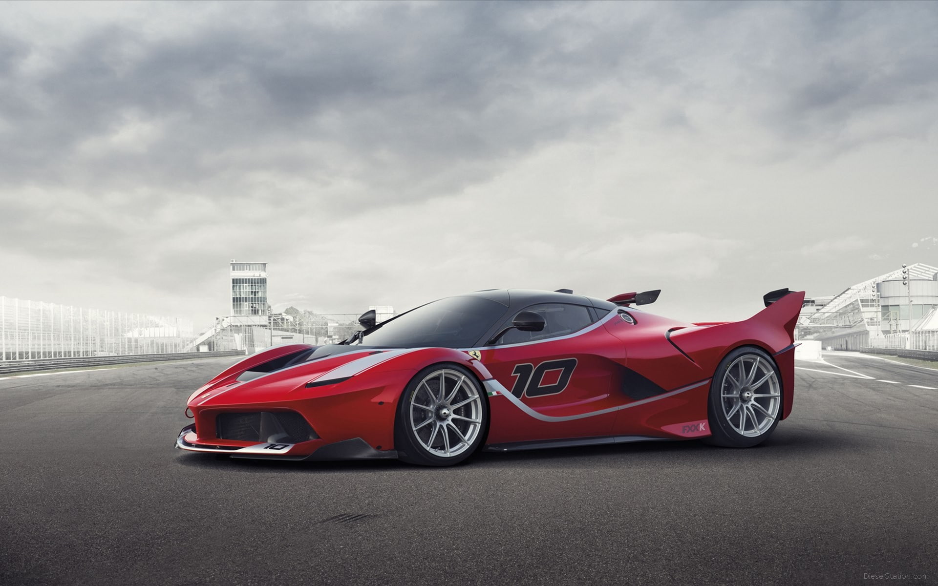 Ferrari FXX K, transportation, nature, cloud - sky, racecar, sky, day, motion, sport, sports race, sports car, motor vehicle, 1080P, speed, mode of transportation, HD Wallpaper