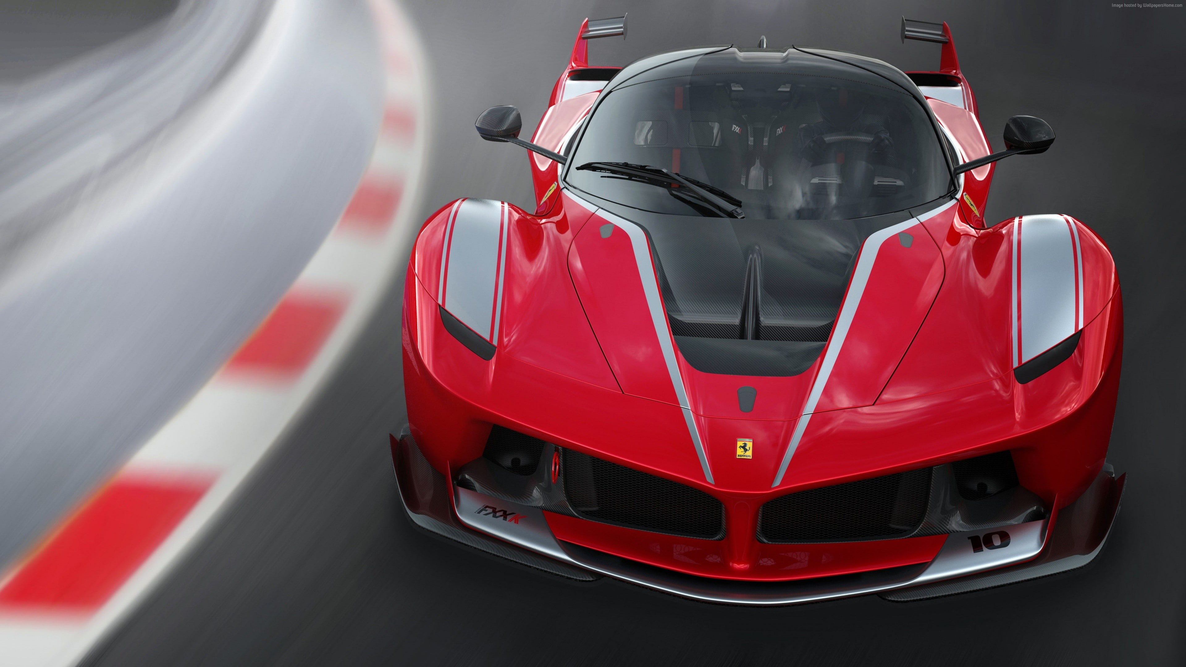 FERRARI FXX K, red, speed, supercar, 4K, HD Wallpaper