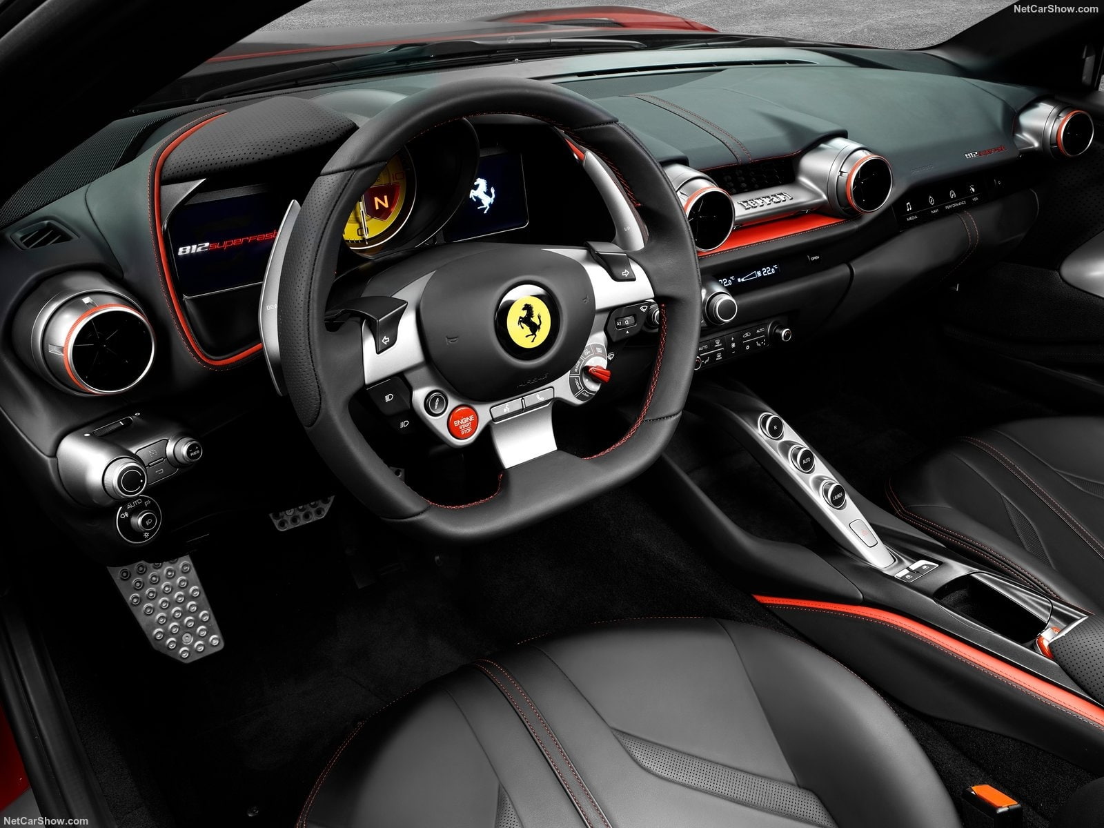 superfast, ferrari, red, 2017, 812, cars, 720P, HD Wallpaper