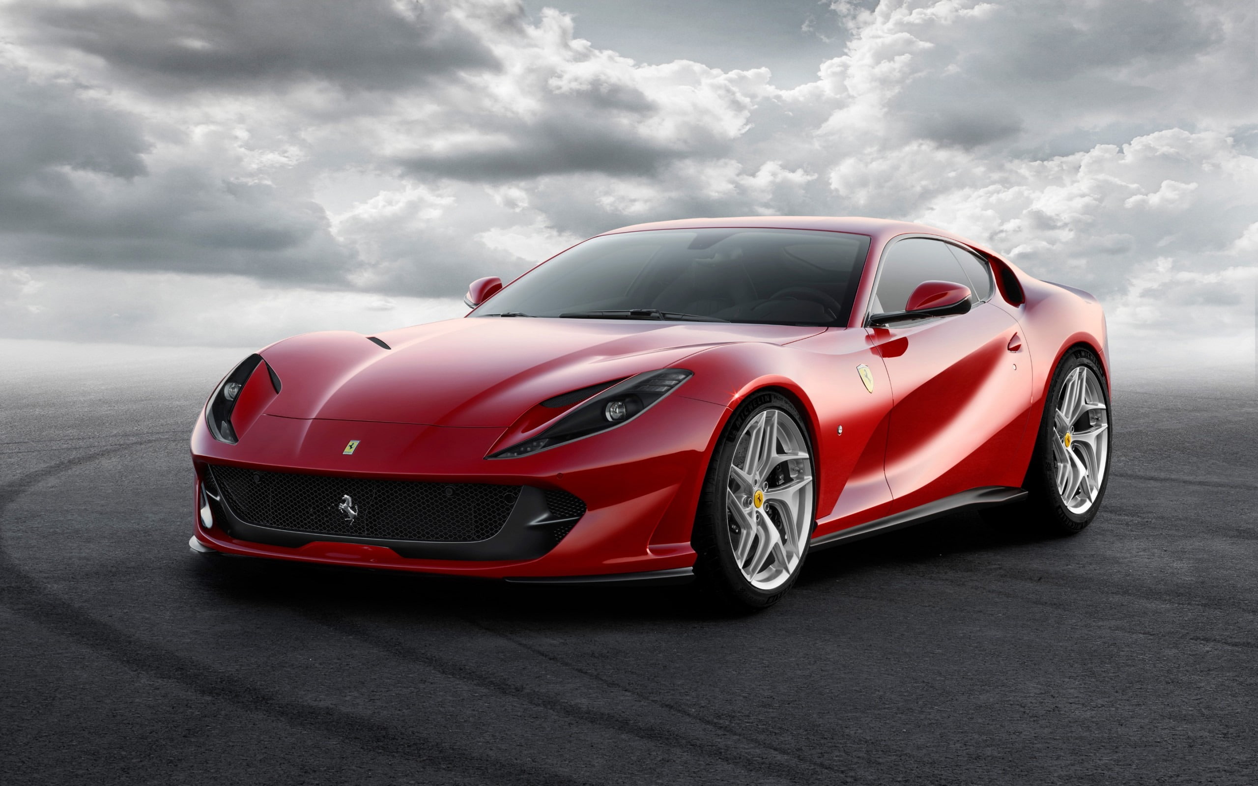 shiny, day, luxury, sky, car, outdoors, cloud - sky, personal land vehicle, superfast, 2K, mode of transportation, brand, modern, wealth, sports car, HD Wallpaper