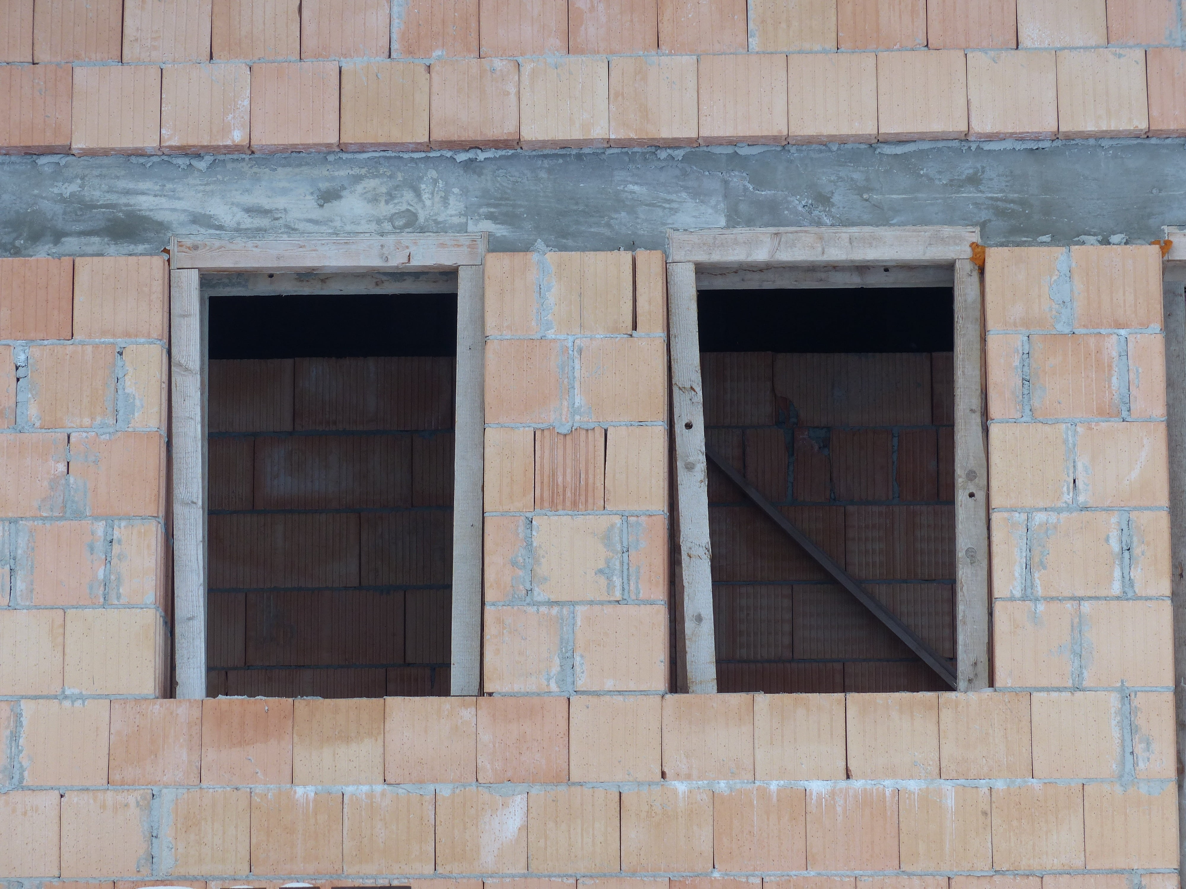 brown, building, wall - building feature, residential district, winter, architecture, old, brick wall, window, closed, new, security, brick, 4K, built structure, HD Wallpaper
