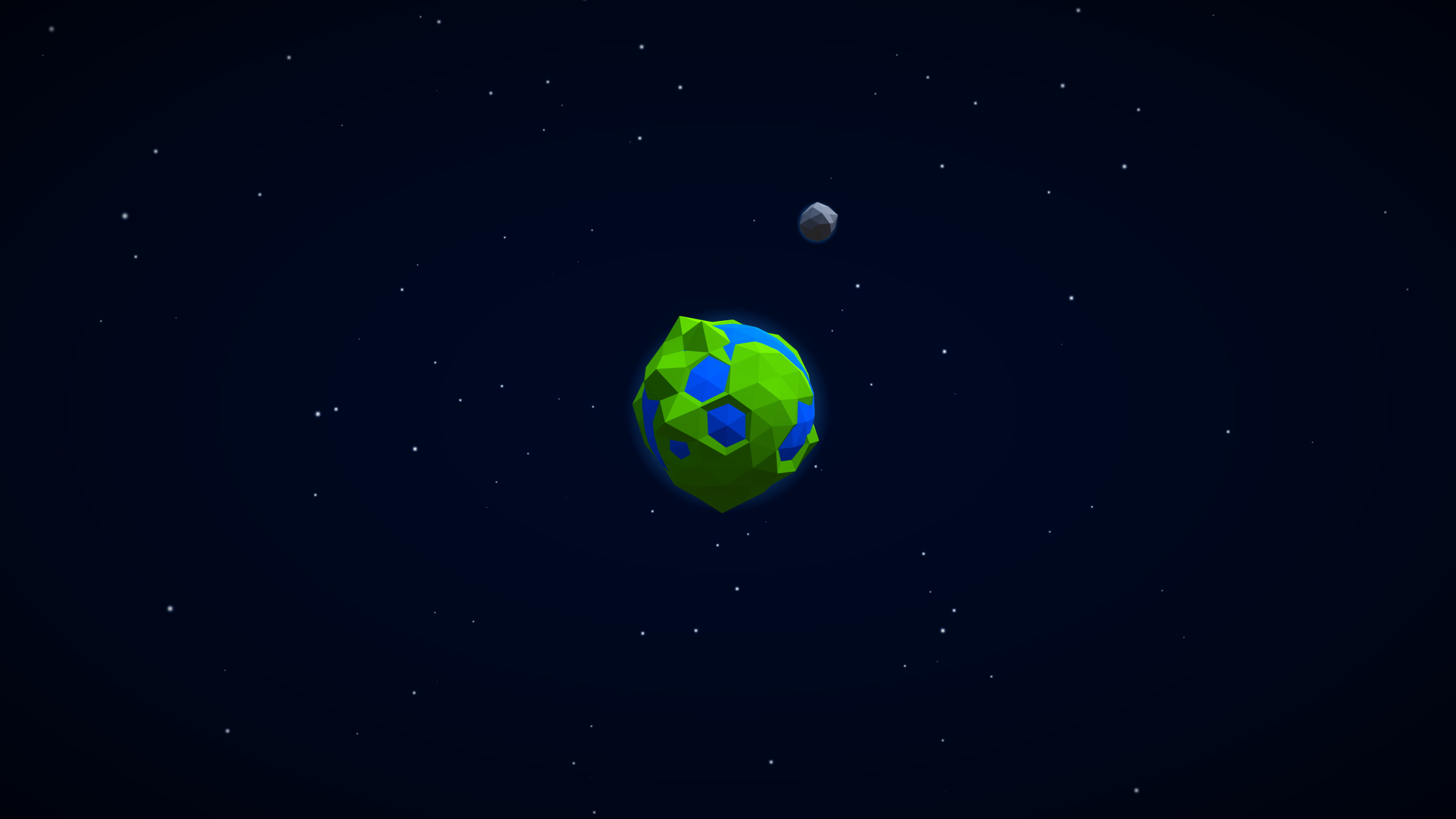 earth, sky, low poly, space, black color, green color, copy space, ball, planet earth, 4K, sports equipment, no people, galaxy, mid-air, 3D, black background, HD Wallpaper