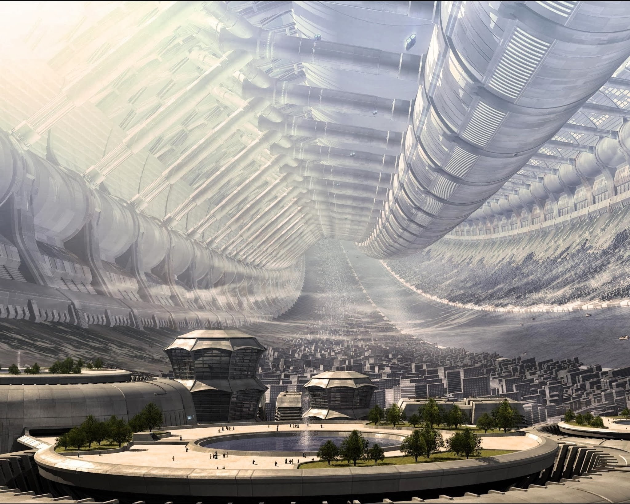1080P, futuristic city, science fiction, futuristic, space station, HD Wallpaper