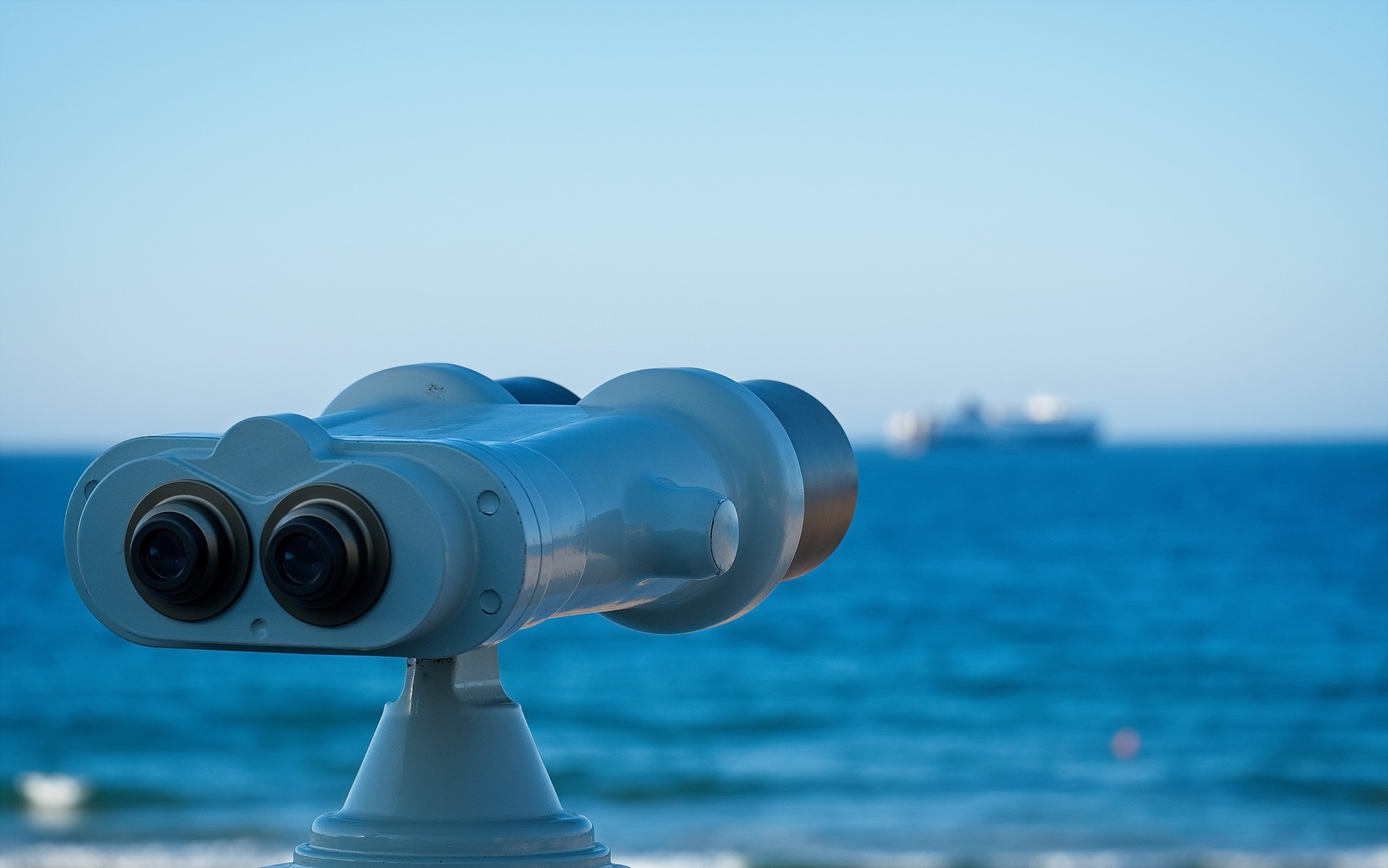 future, look, no people, blue, focus on foreground, sky, nature, coin operated, horizon, hand-held telescope, perspective, sea, view, outdoors, copy space, HD Wallpaper