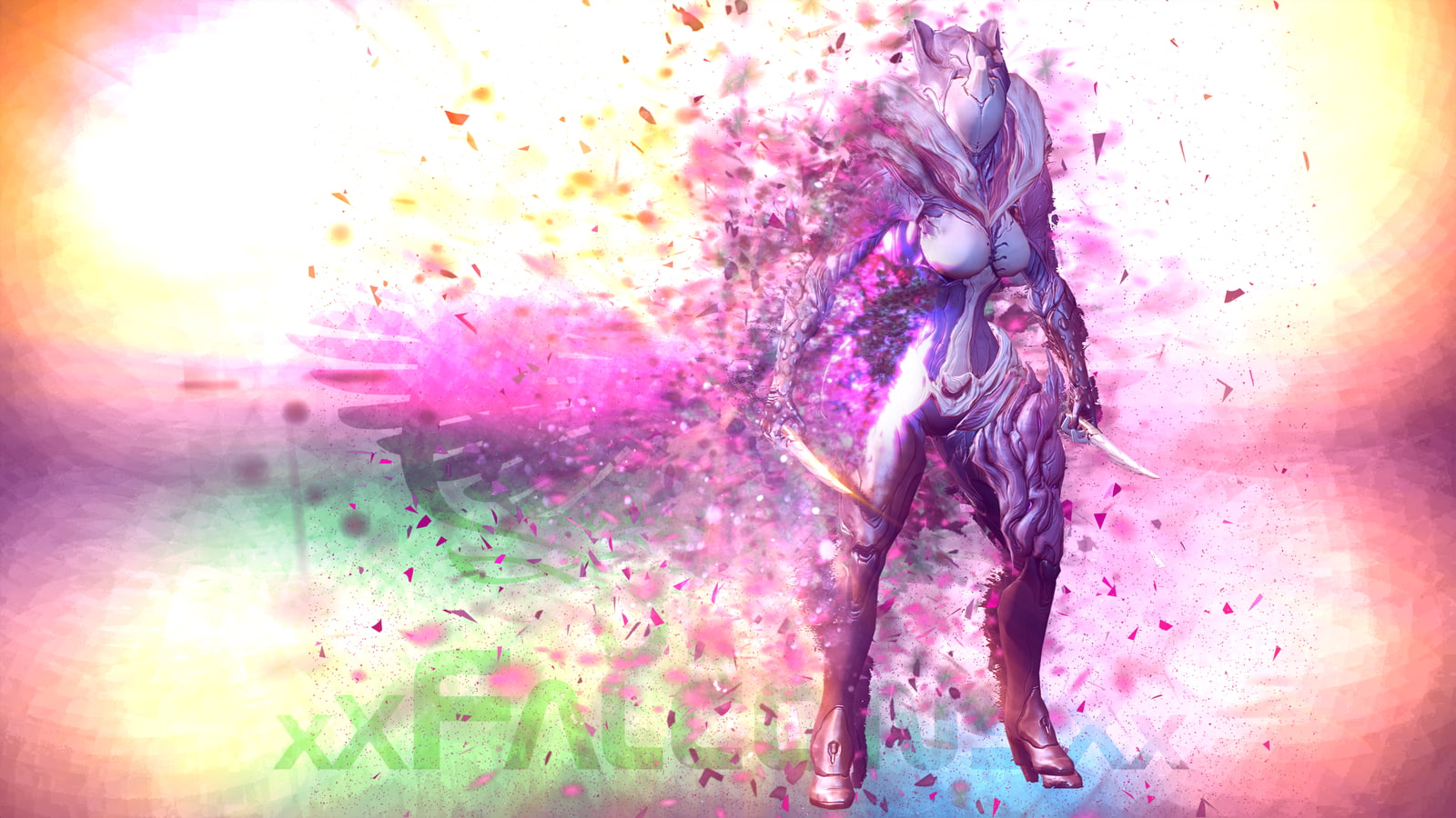 abstract, Saryn (Warframe), flowing, 720P, nature, multi colored, paint, studio shot, purple, vibrant color, water, Warframe, pink color, splashing, motion, HD Wallpaper