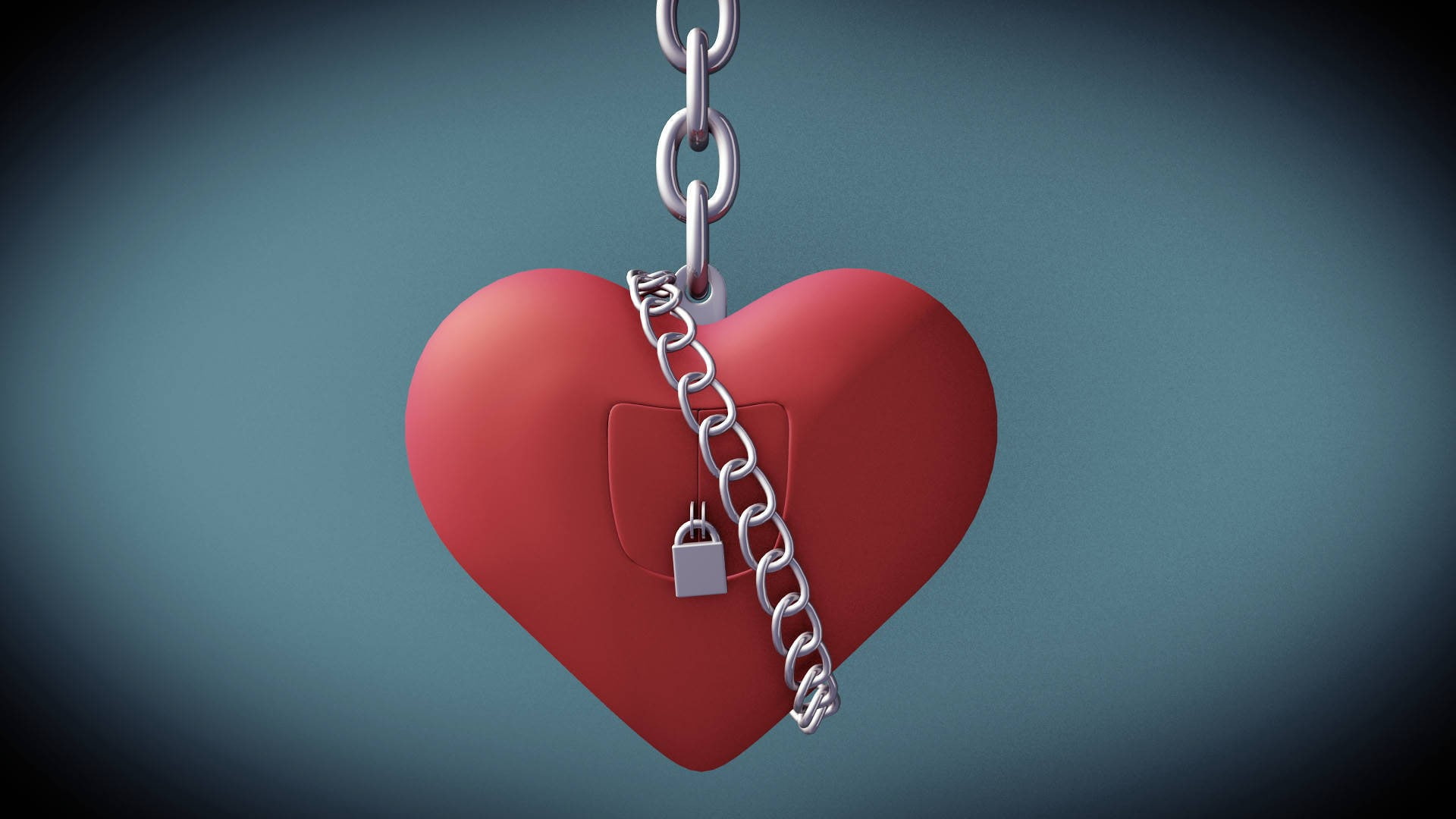 metal, emotion, safety, shape, 1080P, no people, red, Lock, valentines day - holiday, indoors, Heart, close-up, heart shape, Love, single object, hanging, HD Wallpaper