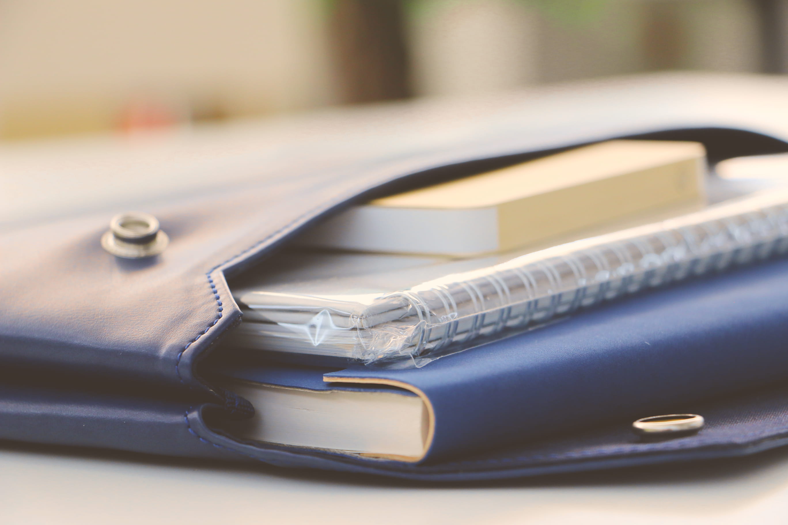 paper, still life, leather, connection, blur, paperwork, contemporary, spiral, wireless technology, no people, education, blue, book bindings, document, HD Wallpaper