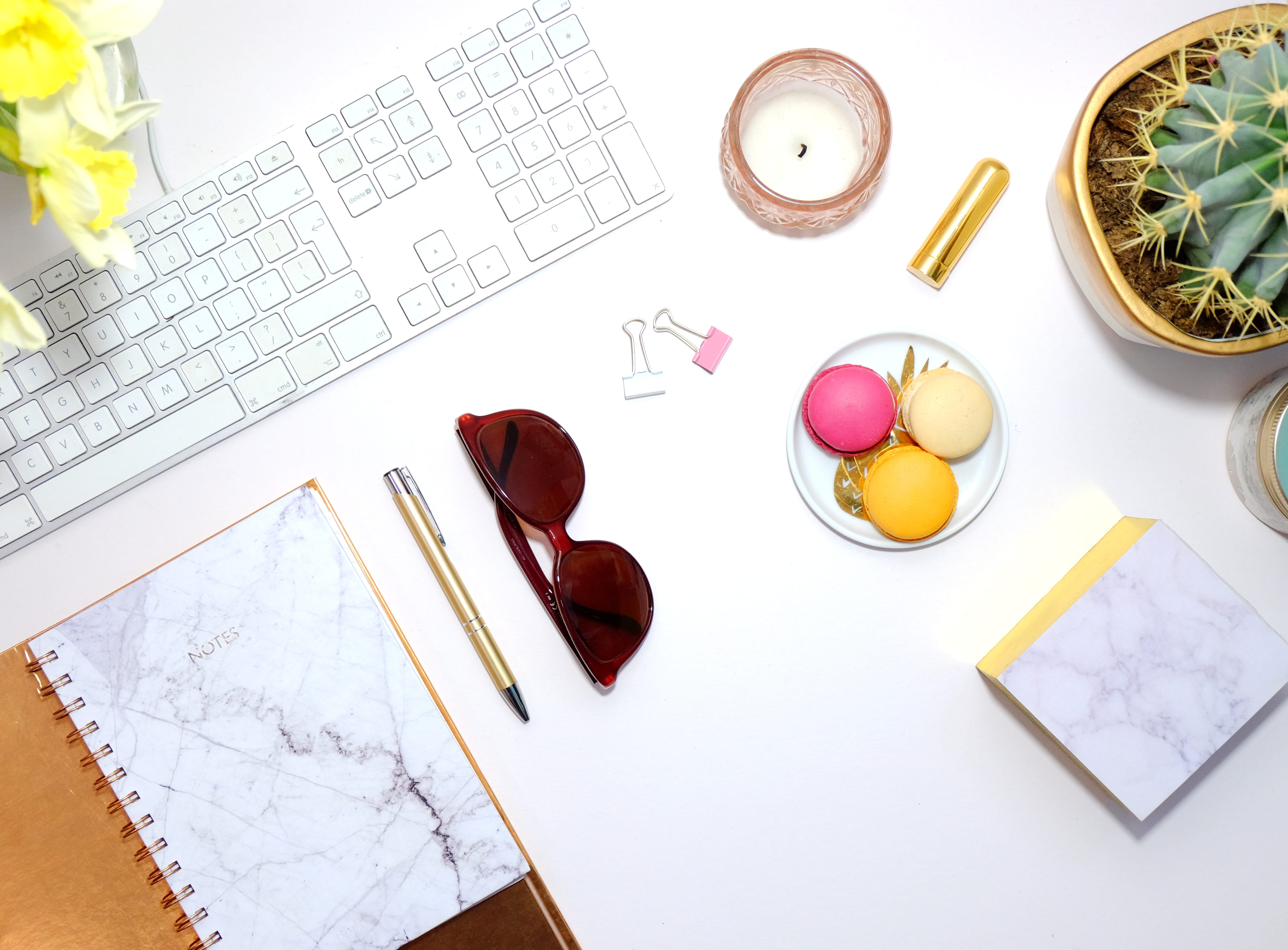 craft, pencil, macaroons, table, ruler, writing instrument, no people, paper, art and craft, indoors, cactus, design, directly above, large group of objects, HD Wallpaper