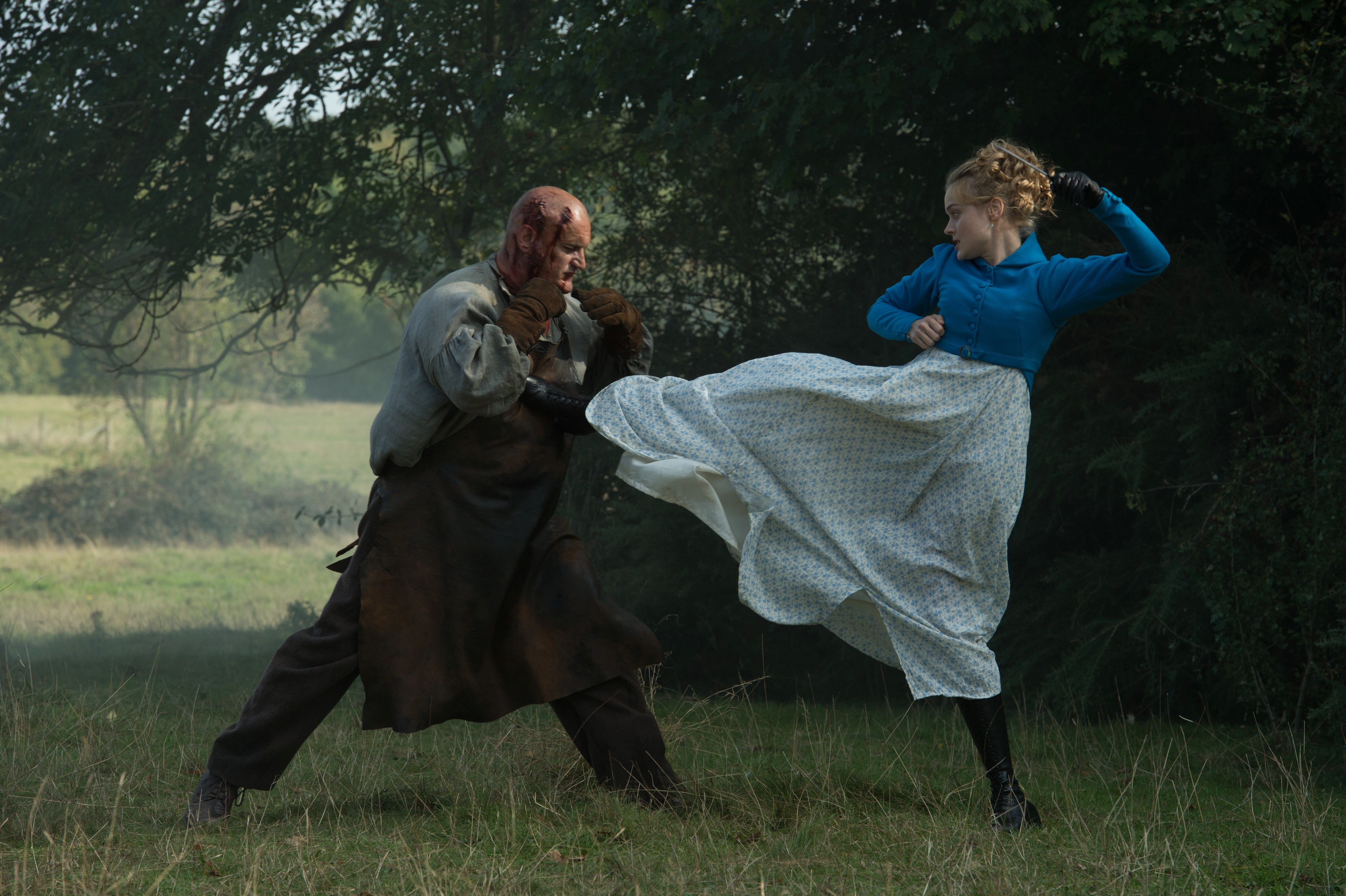 positive emotion, pride and prejudice and zombies, emotion, adult, plant, 4K, females, people, father, mature adult, nature, grass, child, two people, HD Wallpaper