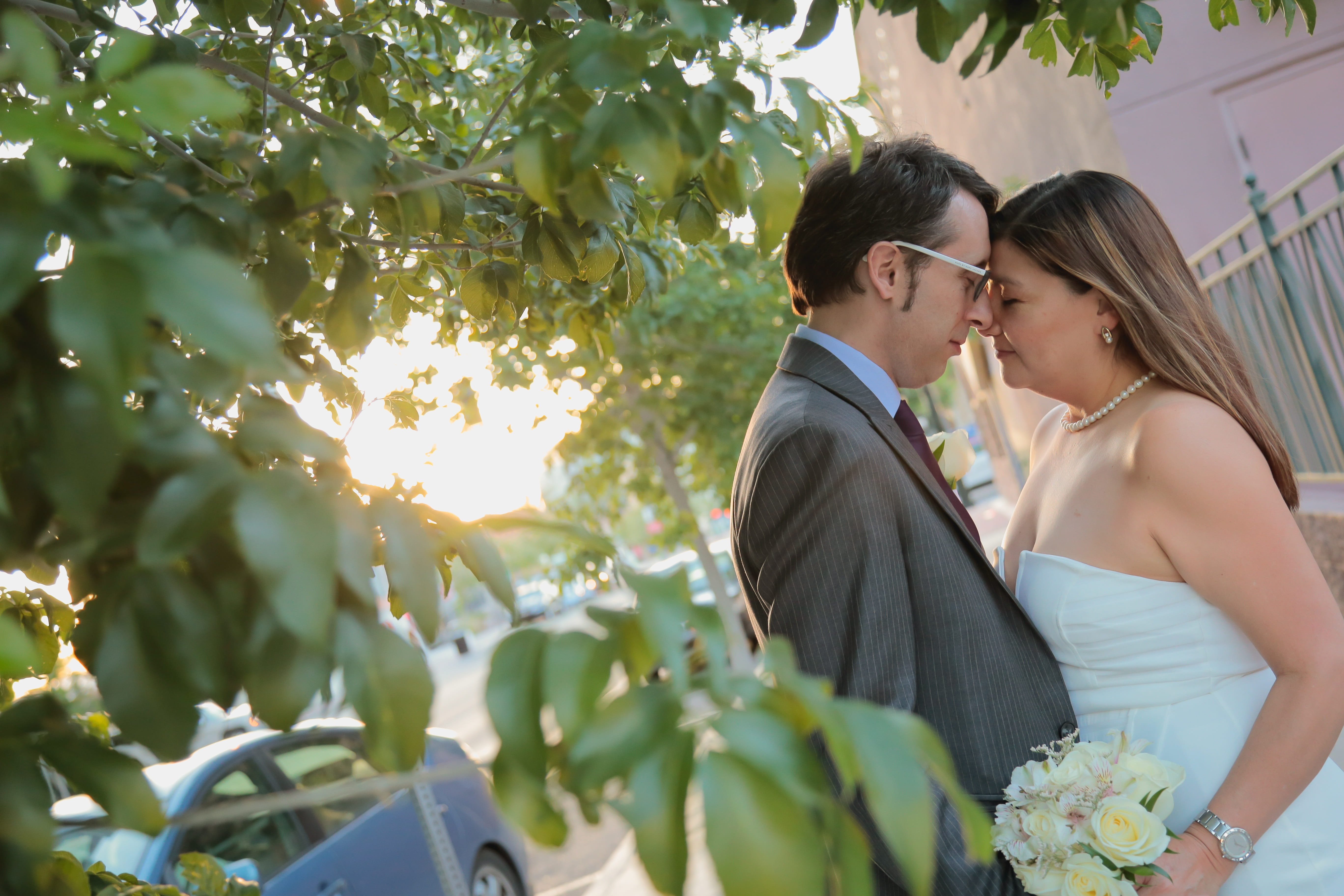 happy, complicity, heterosexual couple, bride, adult, two people, love, outdoors, positive emotion, young couple, men, commitment, young women, newly married, HD Wallpaper