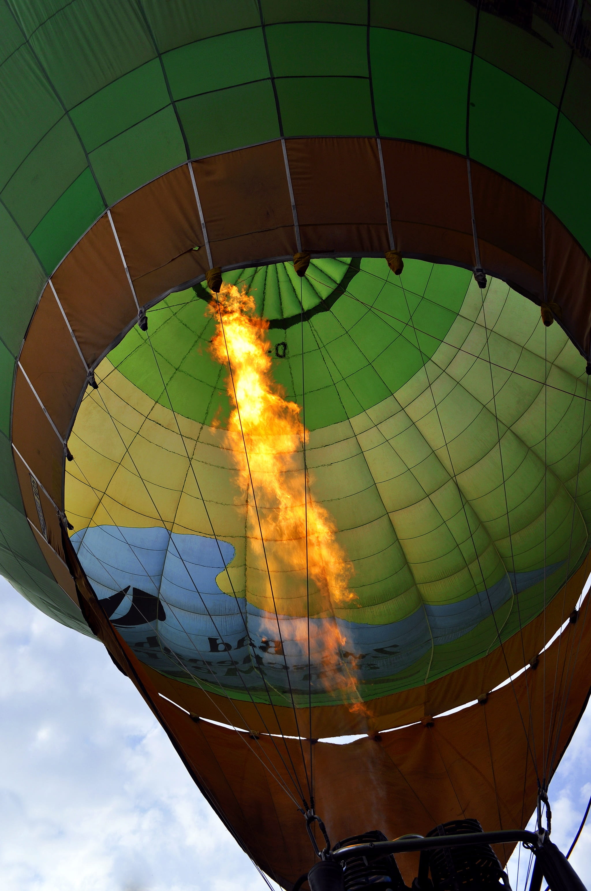 transportation, fire - natural phenomenon, cloud - sky, light beam, air sports, color, day, adventure, burning, low angle view, colorful, take off, light spectrum, Phone HD Wallpaper