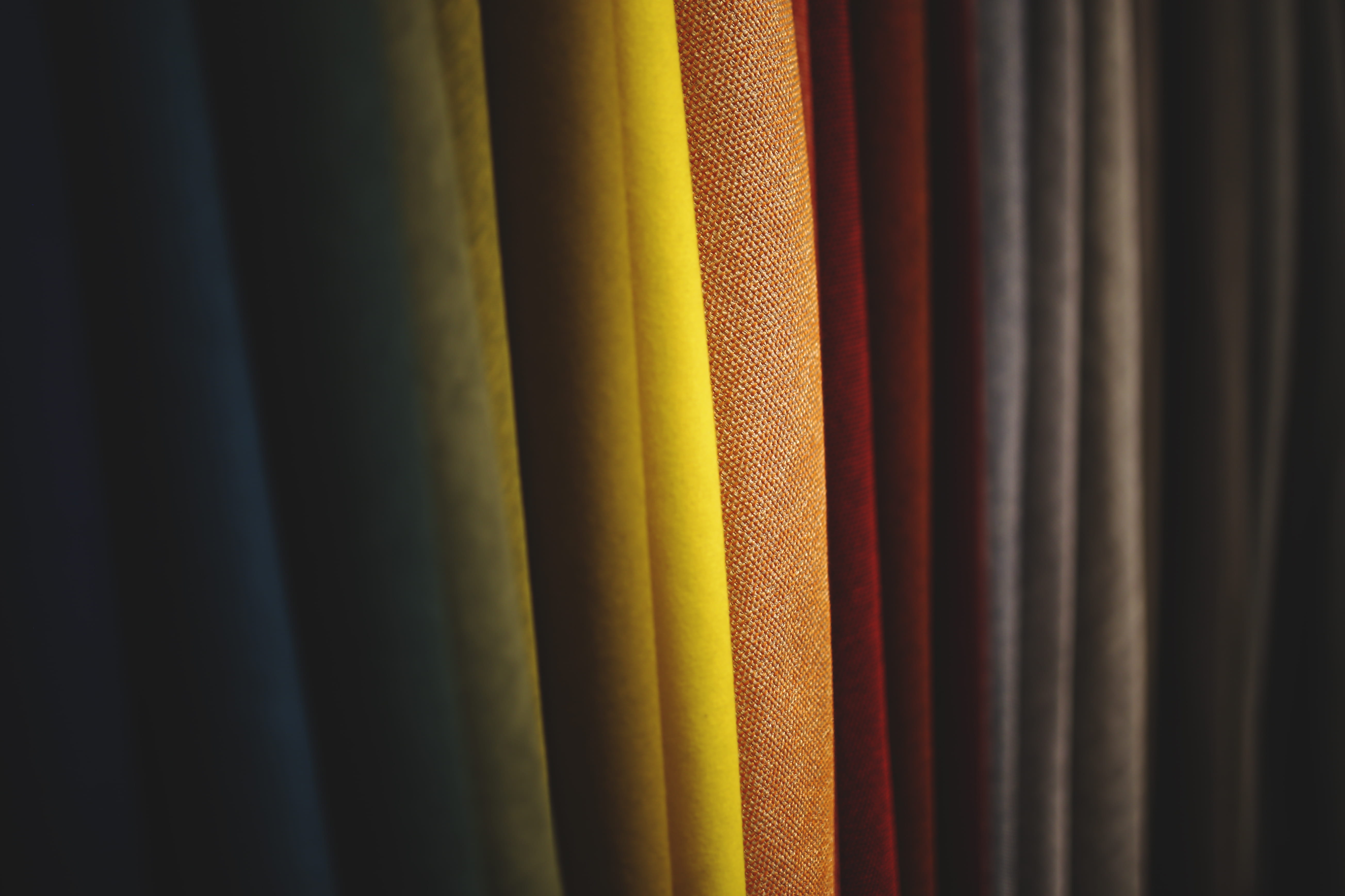 indoors, colorful, still life, hanging, bright, folds, 5K, textiles, textile, color, choice, fashion, fabrics, arrangement, multi colored, full frame, HD Wallpaper